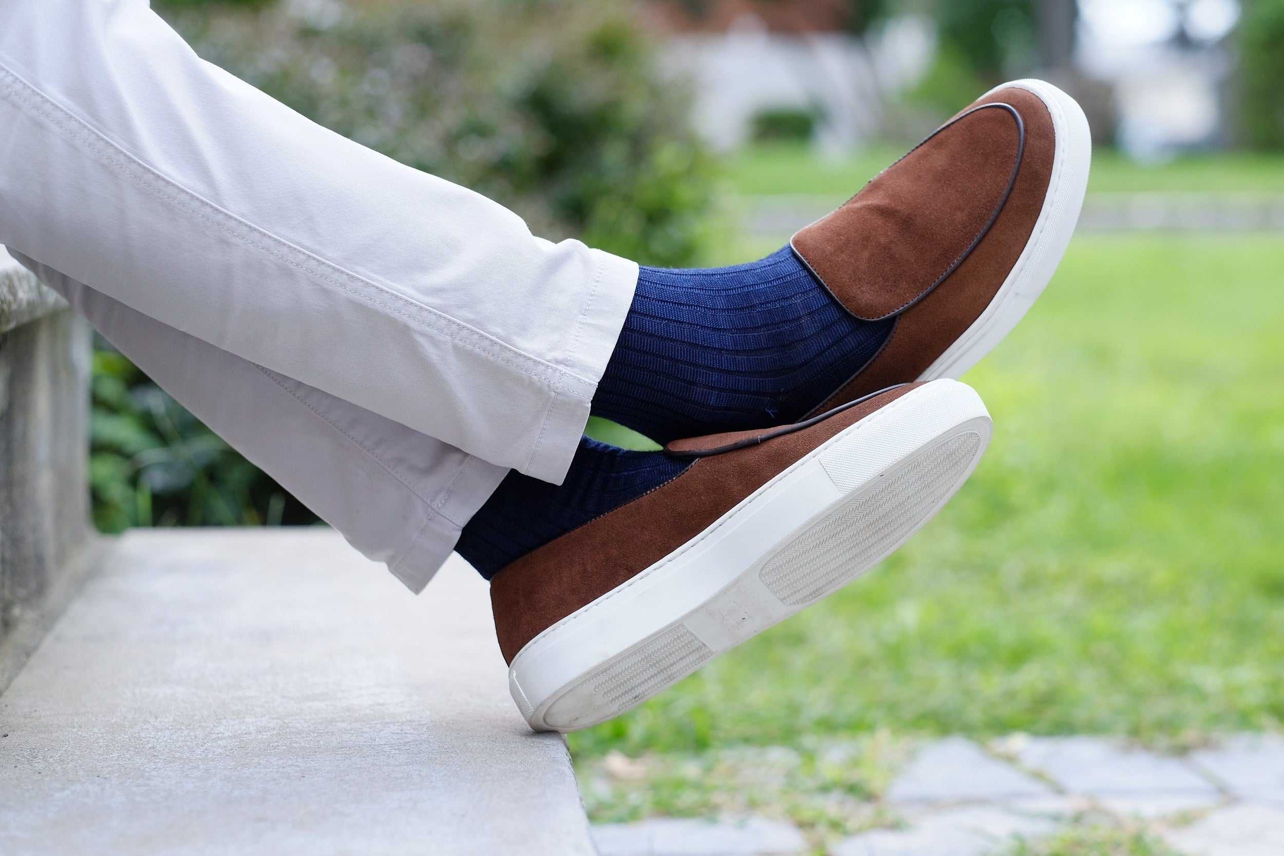 Ellensburg - Brown Suede / Brown Calf Piping