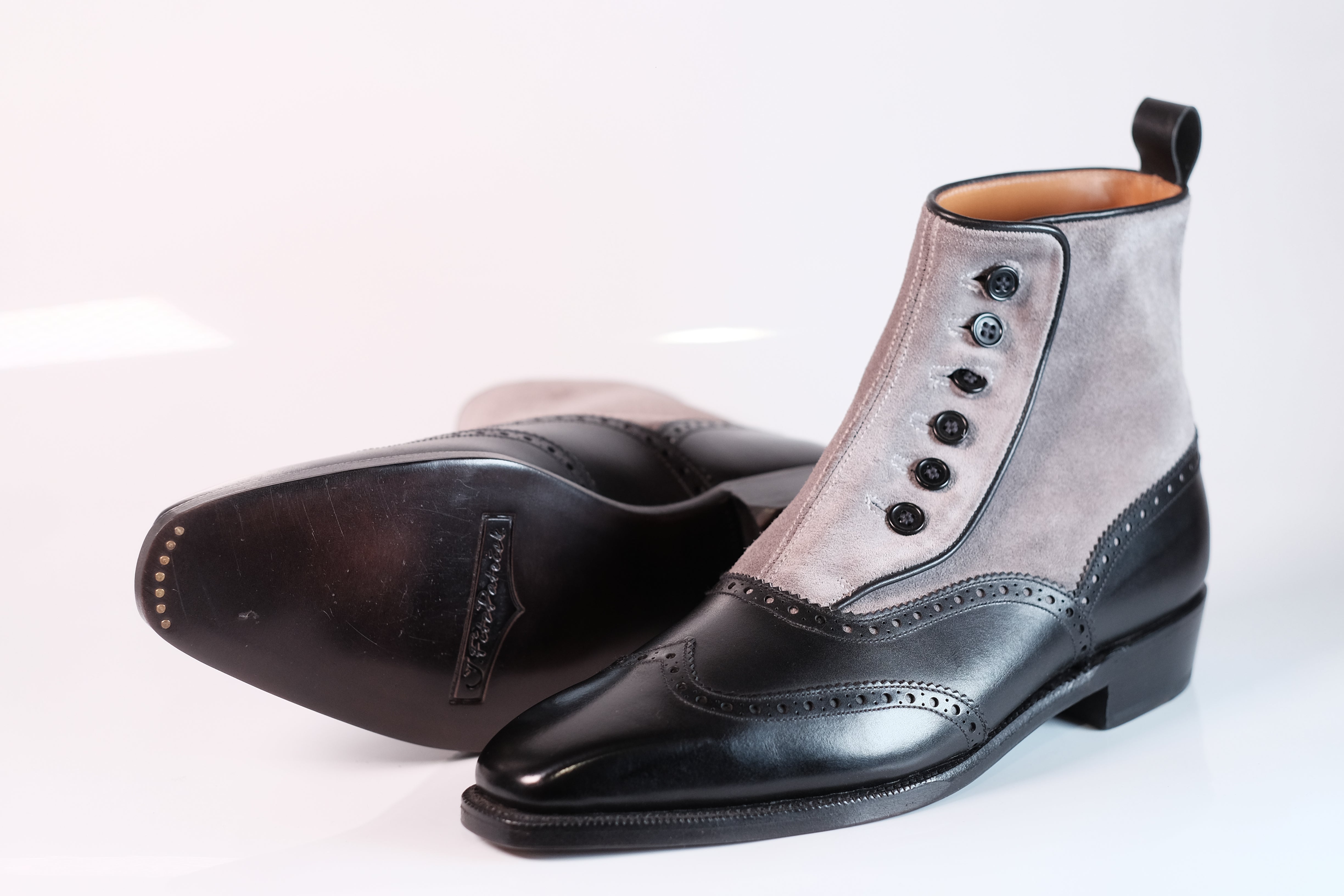 Grandview MTO - Black Calf / Grey Suede - CLEARANCE - Grade 1