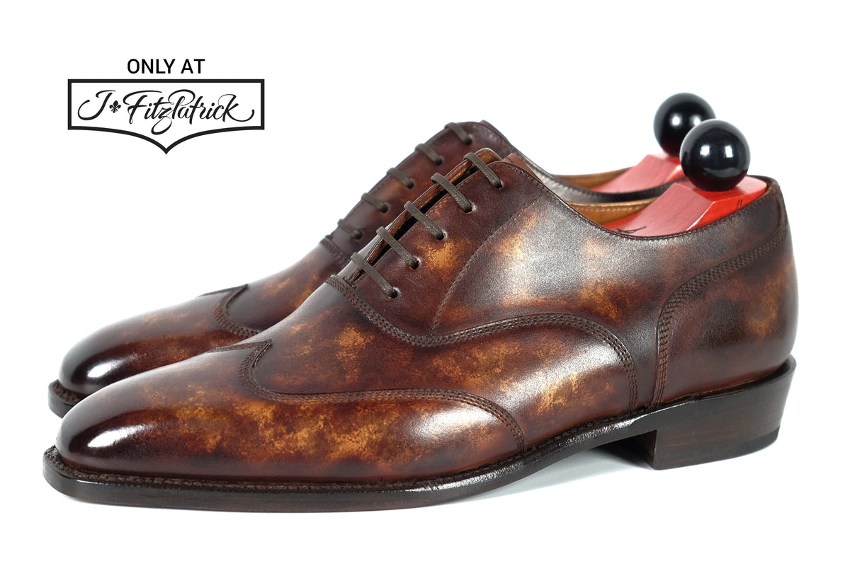 J.FitzPatrick Pinehurst Marble Patina & Suede Boots - 10E UK (Fits US 11-12) Fremont - Copper Marble Patina | J.FitzPatrick Footwear main image 3