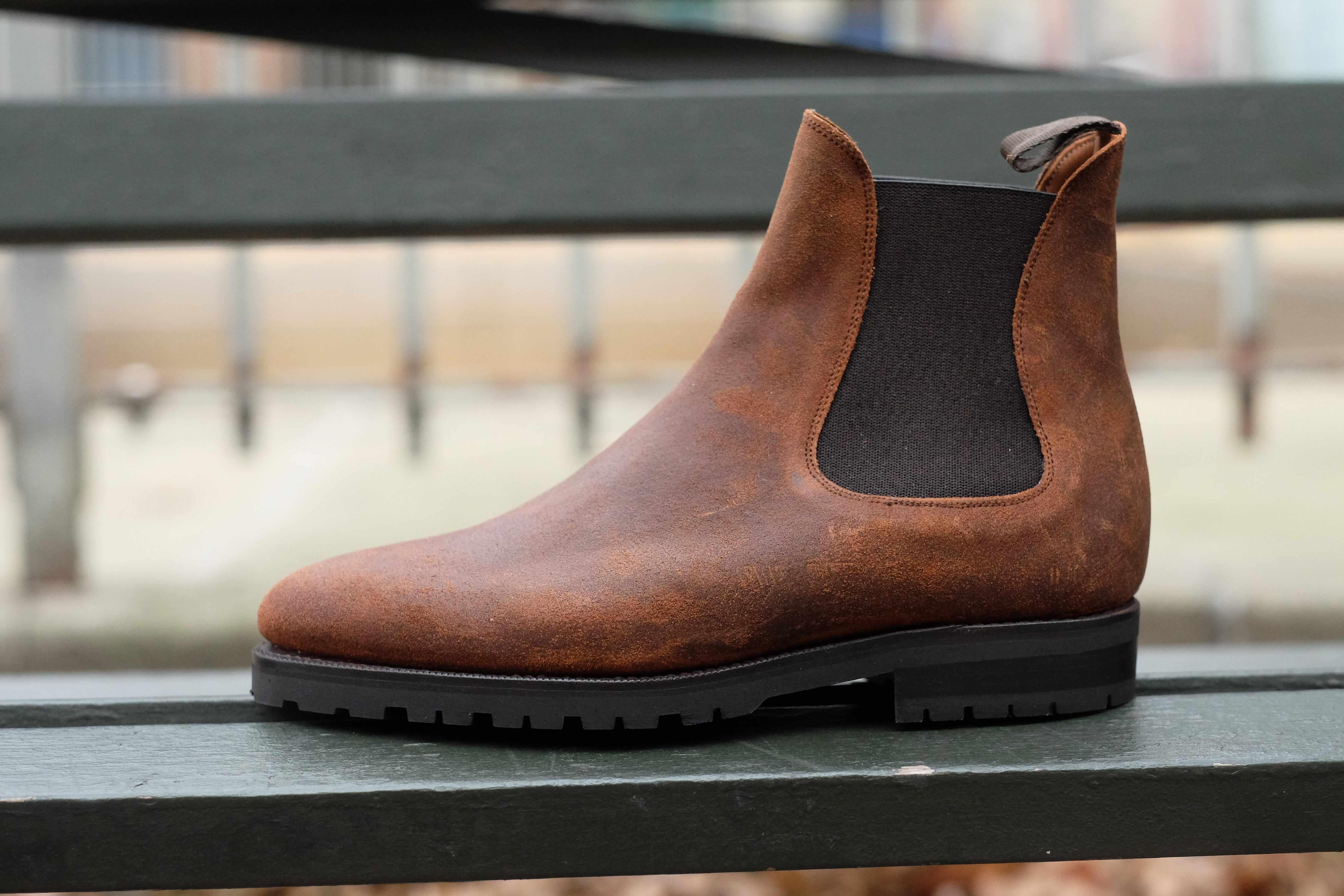 Alki - Brown Waxy Commander-Chelsea Boots-J.FitzPatrick Footwear