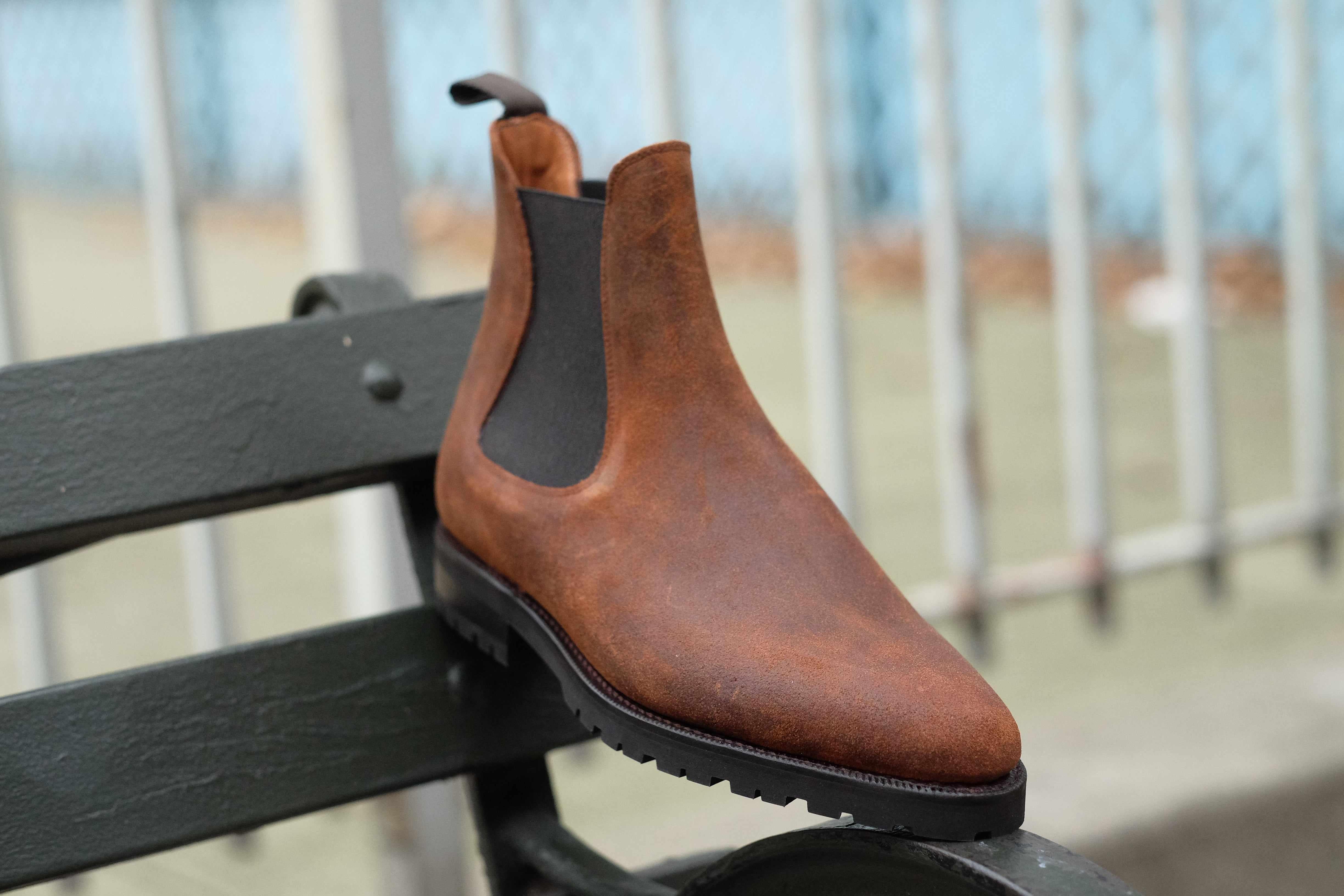 Alki - Brown Waxy Commander-Chelsea Boots-J.FitzPatrick Footwear