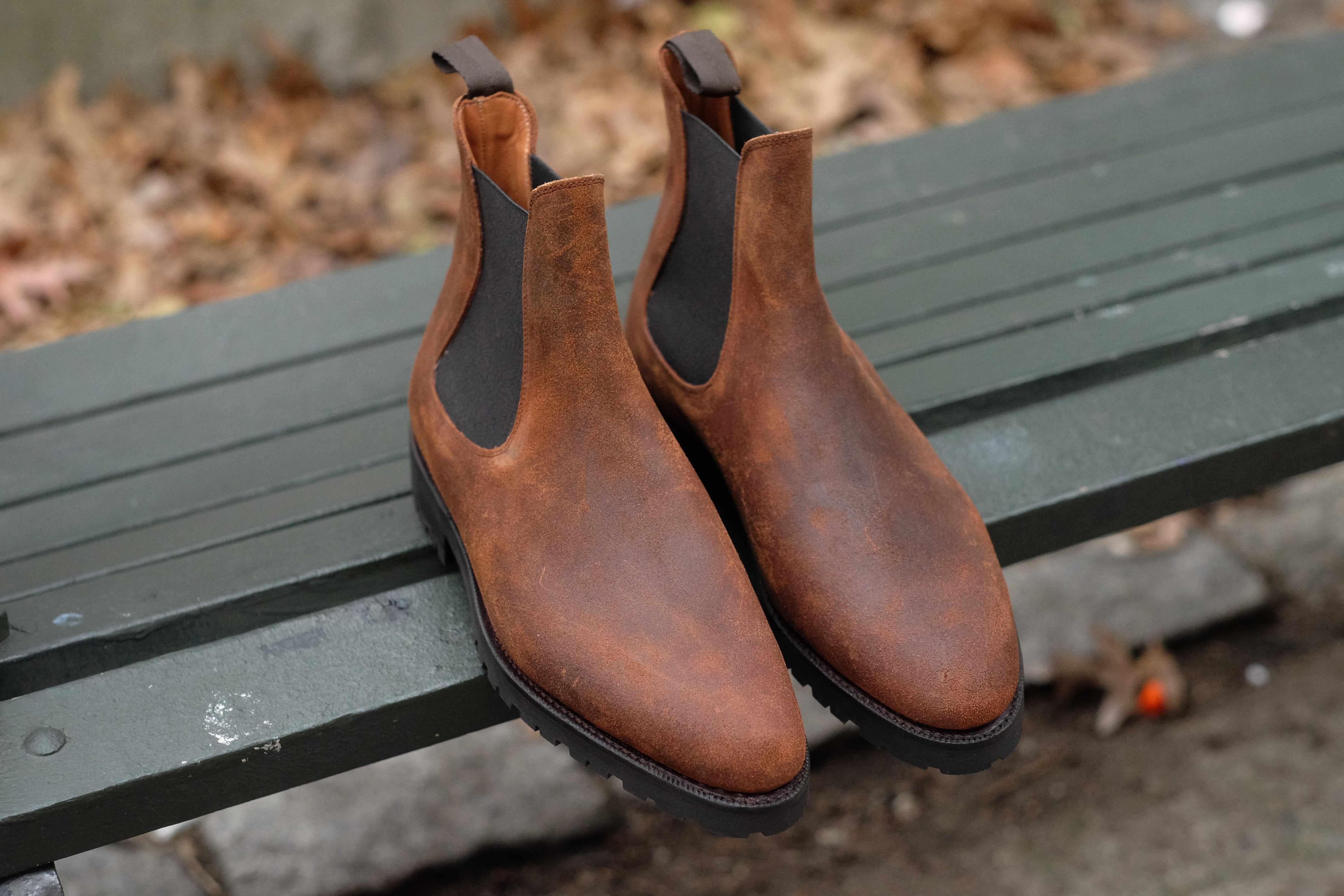 Alki - Brown Waxy Commander-Chelsea Boots-J.FitzPatrick Footwear