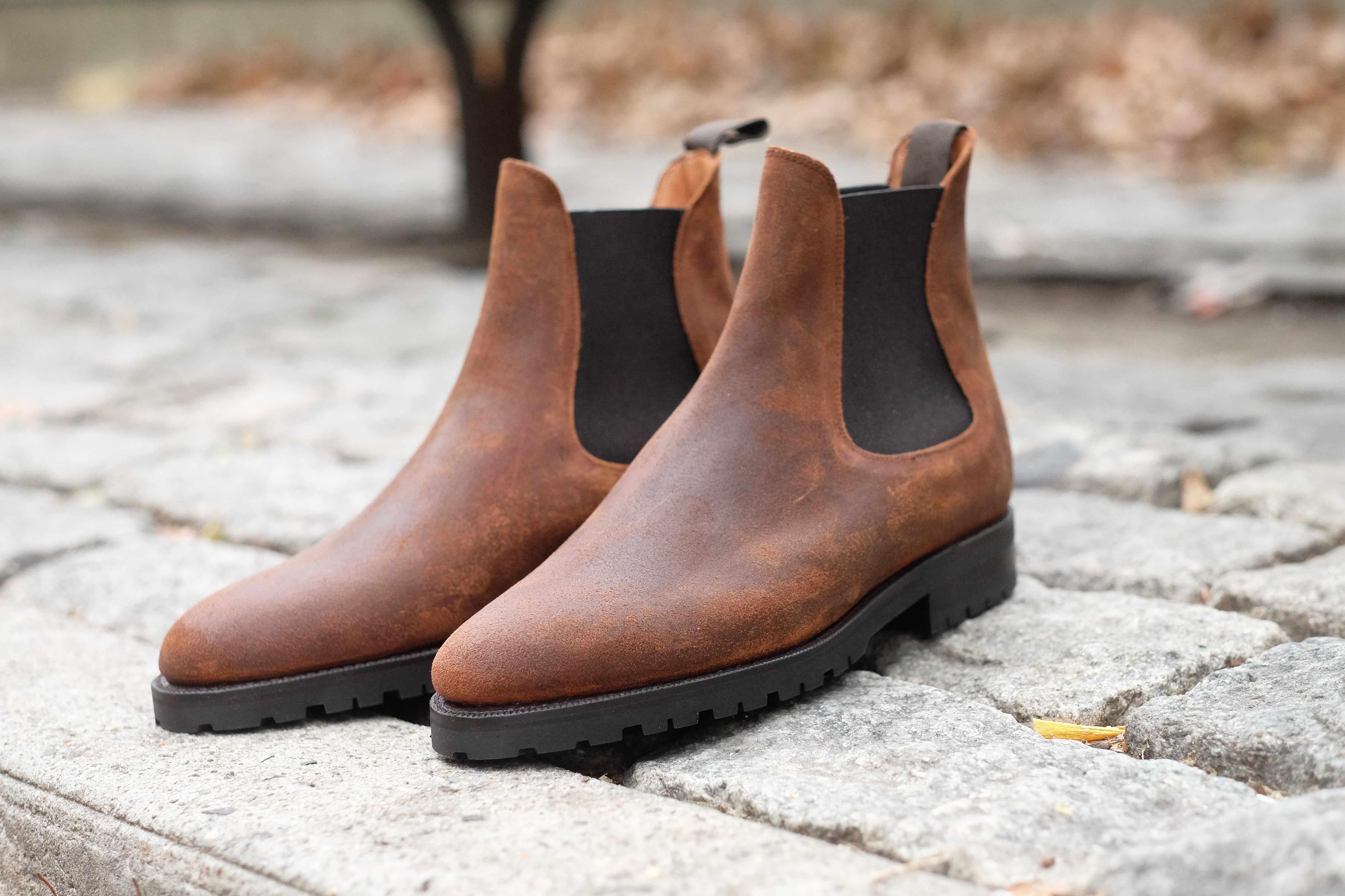 Alki - Brown Waxy Commander-Chelsea Boots-J.FitzPatrick Footwear
