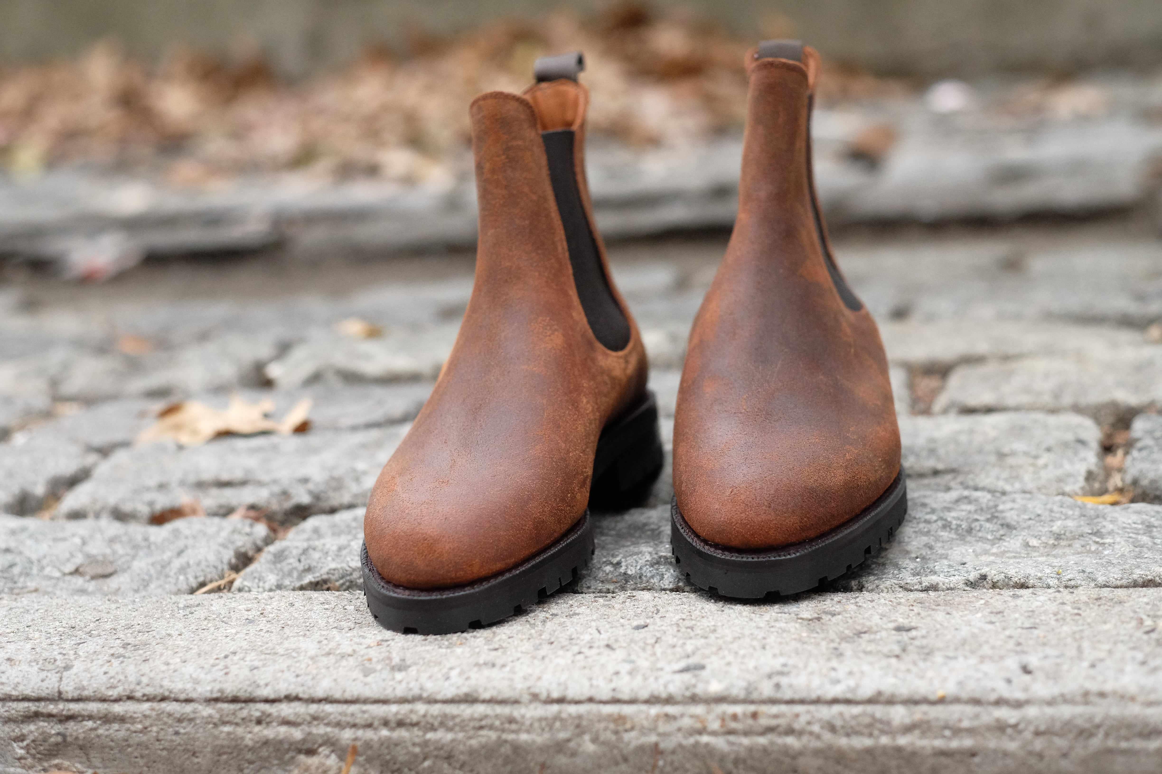 Alki - Brown Waxy Commander-Chelsea Boots-J.FitzPatrick Footwear