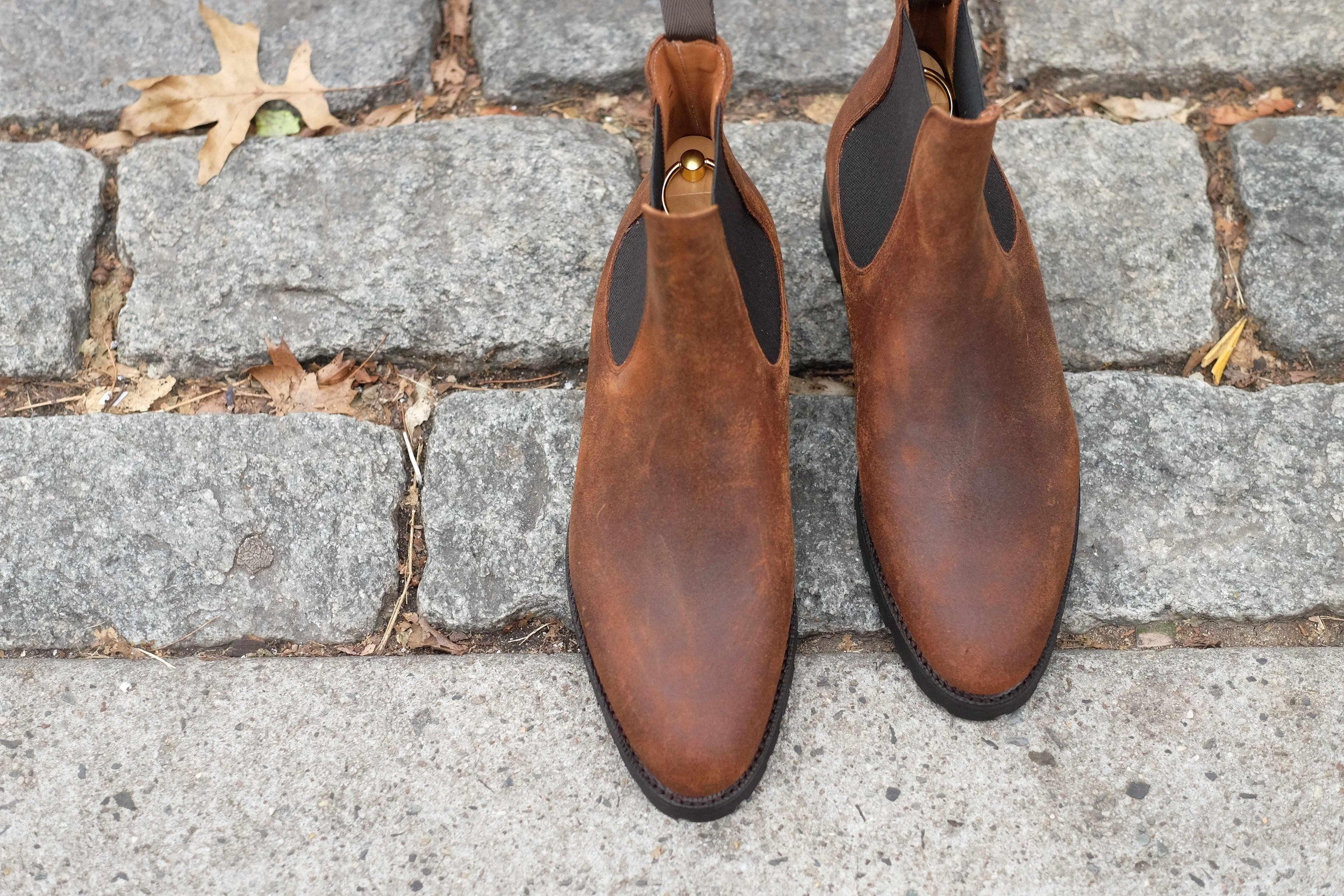 Alki - Brown Waxy Commander-Chelsea Boots-J.FitzPatrick Footwear
