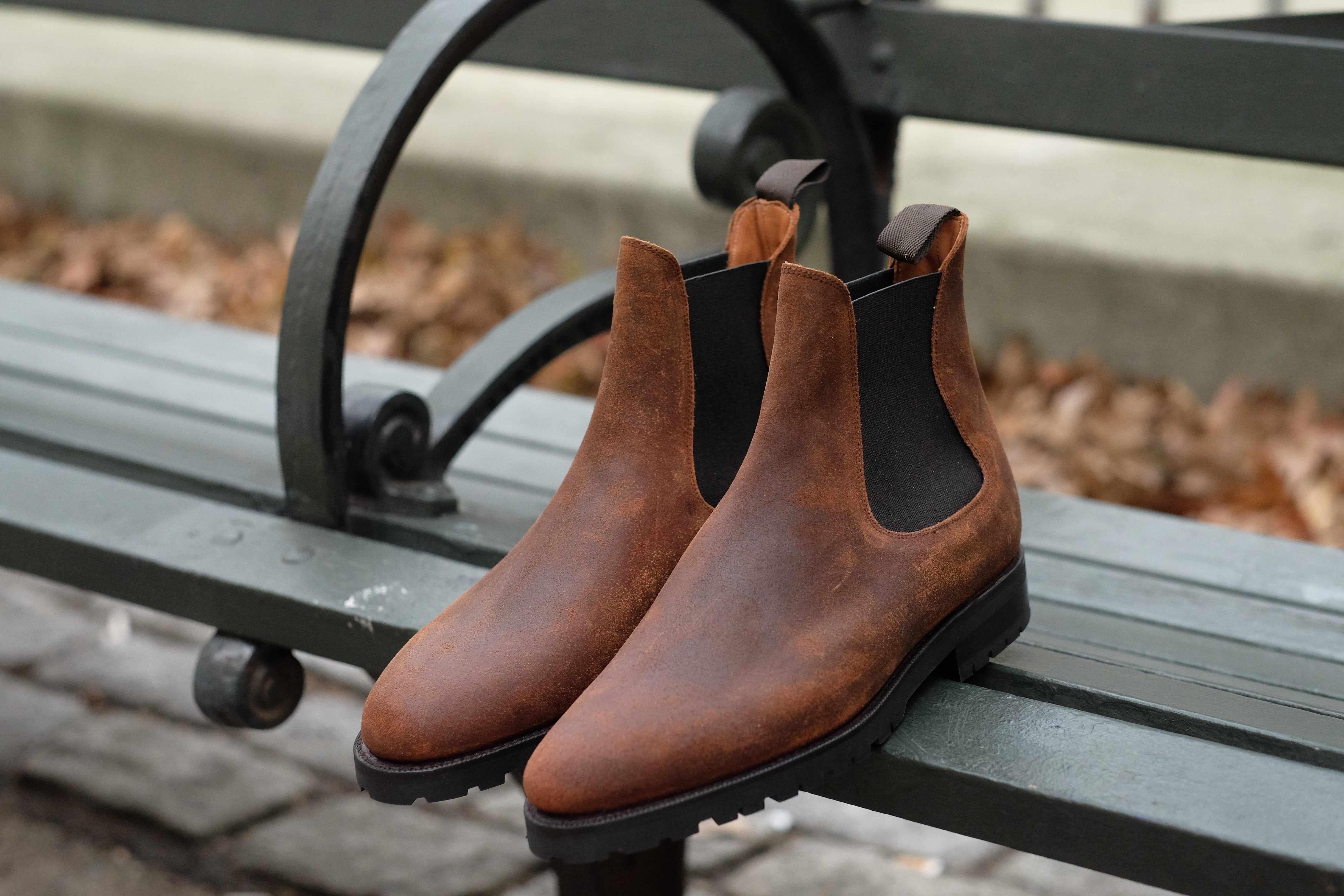 Alki - Brown Waxy Commander-Chelsea Boots-J.FitzPatrick Footwear