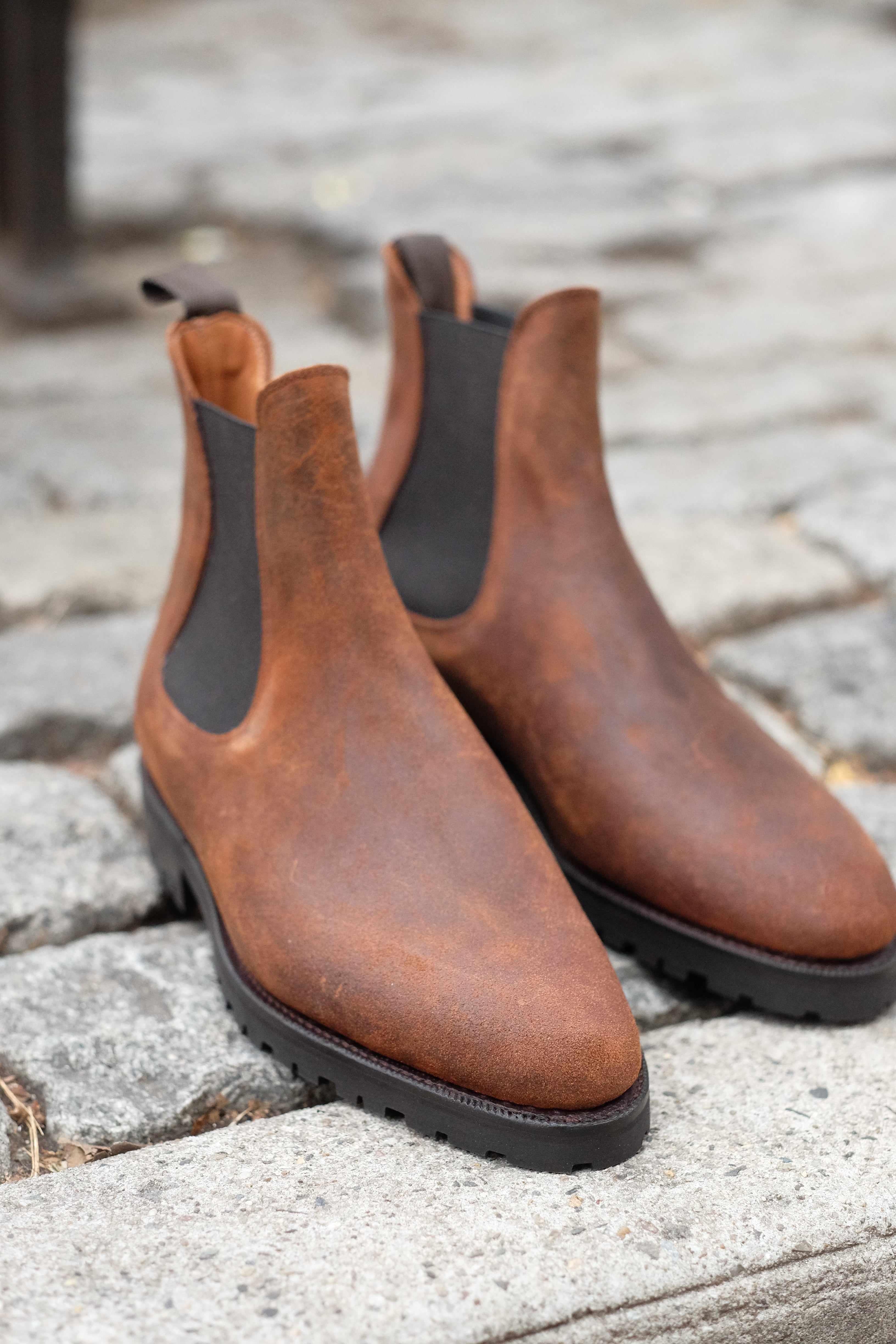 Alki - Brown Waxy Commander-Chelsea Boots-J.FitzPatrick Footwear