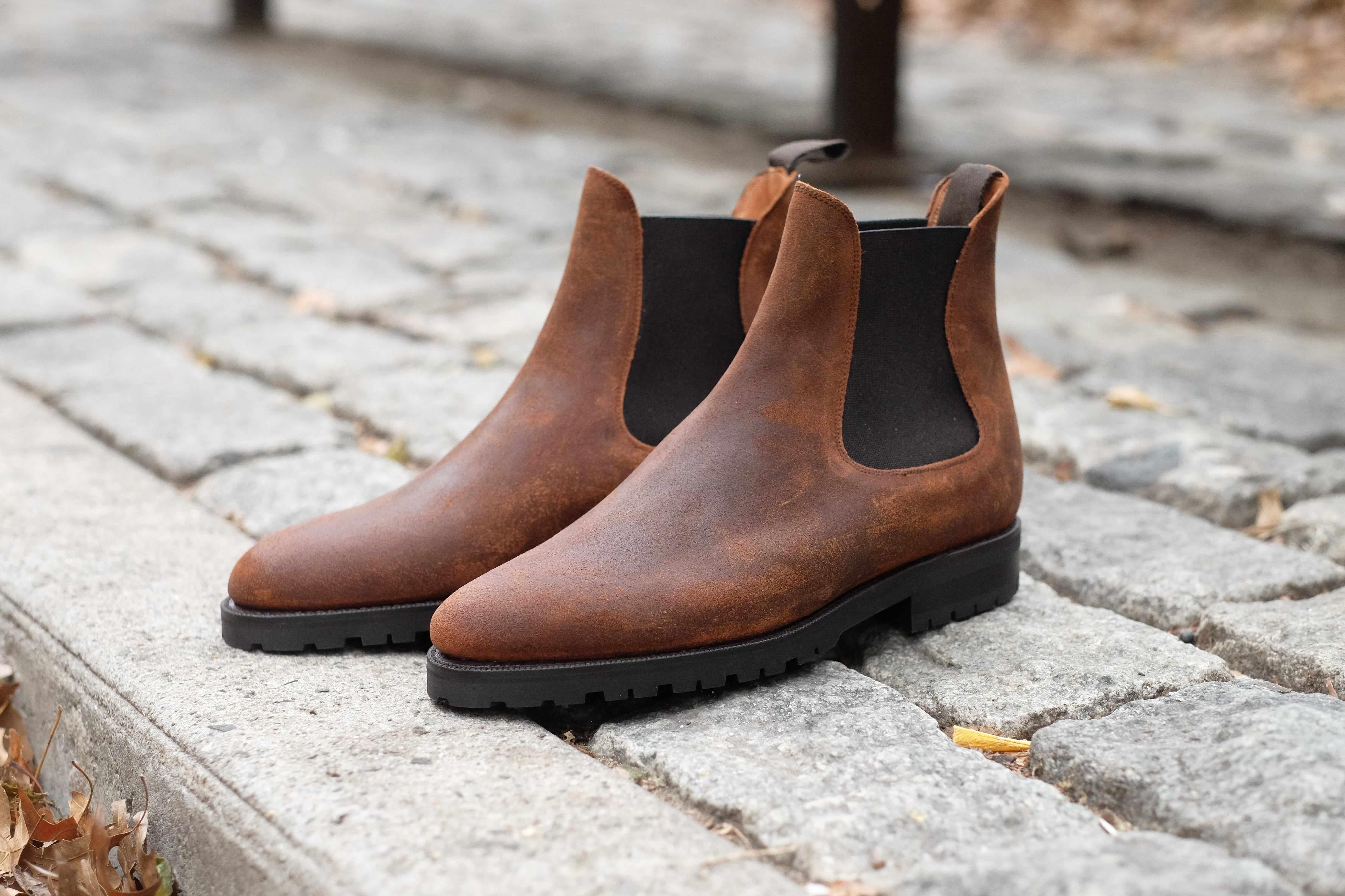 Alki - Brown Waxy Commander-Chelsea Boots-J.FitzPatrick Footwear