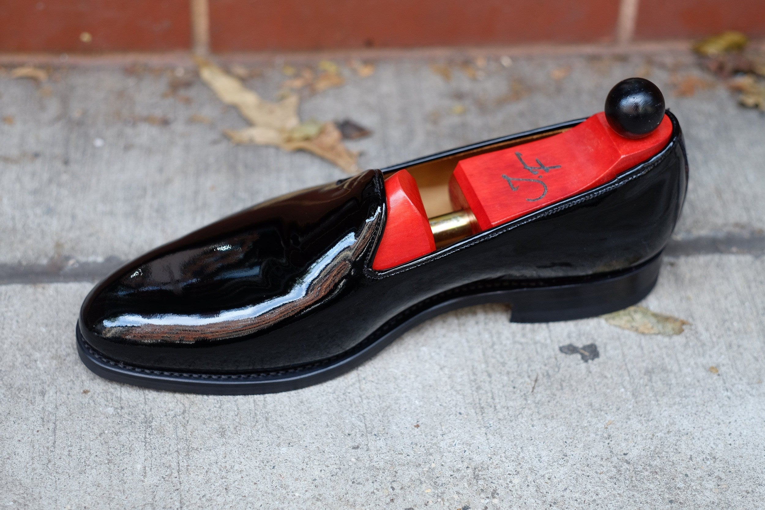 Ballinger - Black Patent Calf-Slipper Loafers-J.FitzPatrick Footwear
