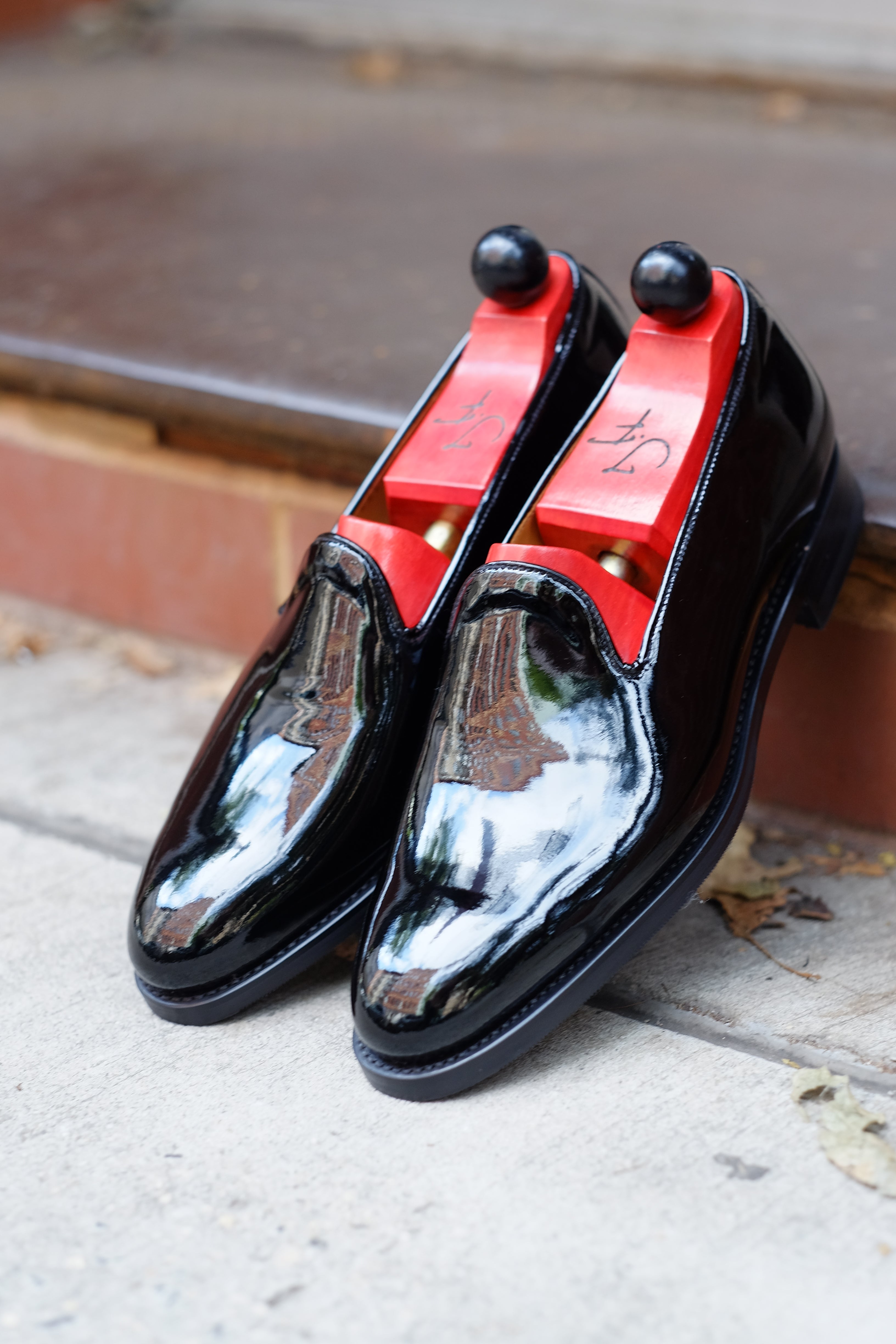 Ballinger - Black Patent Calf-Slipper Loafers-J.FitzPatrick Footwear