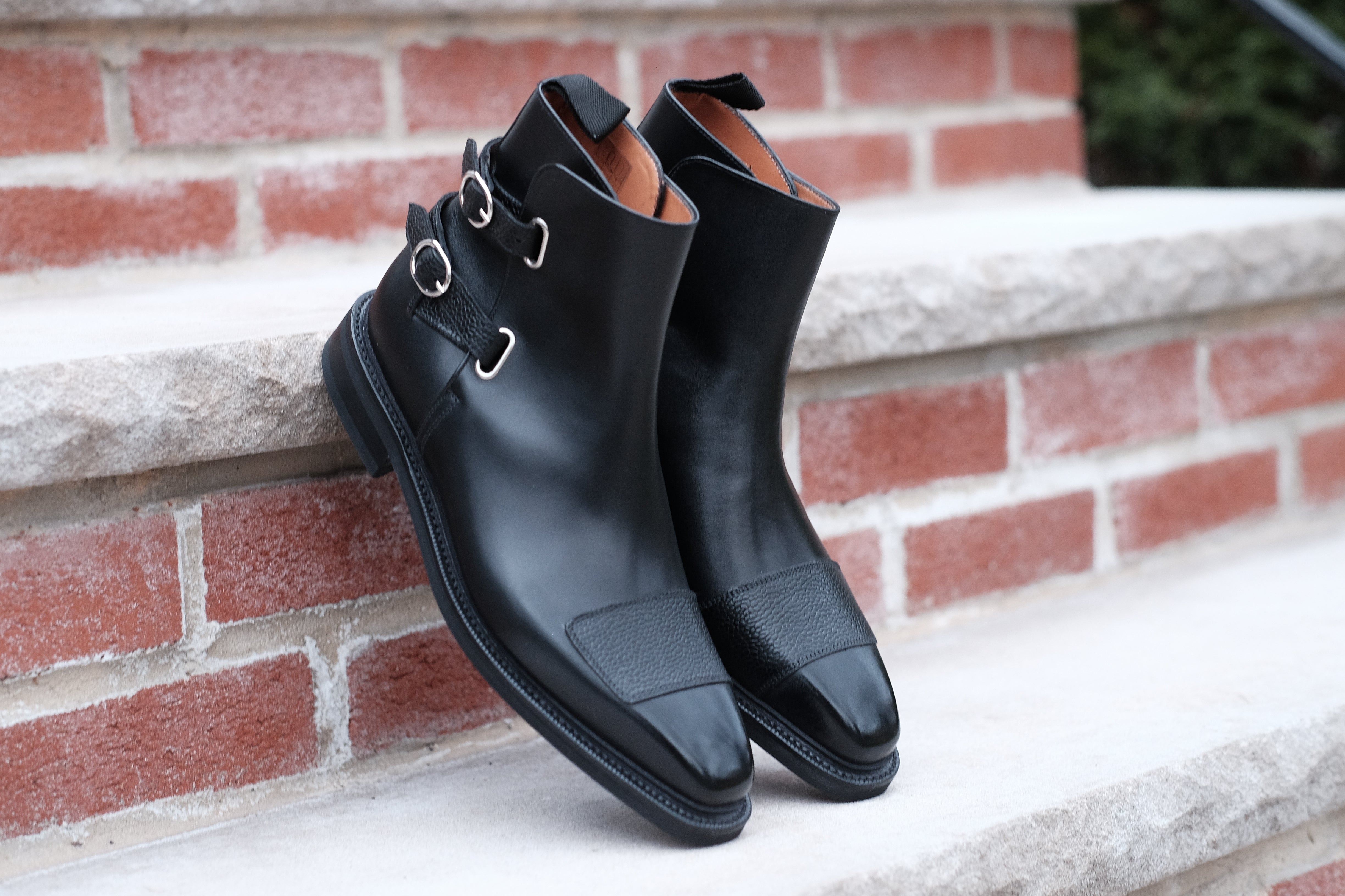 Barbosa - MTO - Black Calf / Black Grain - MGF Last - Double Country Rubber Sole - Storm Welt-Made To Order Jodhpur Boots-J.FitzPatrick Footwear