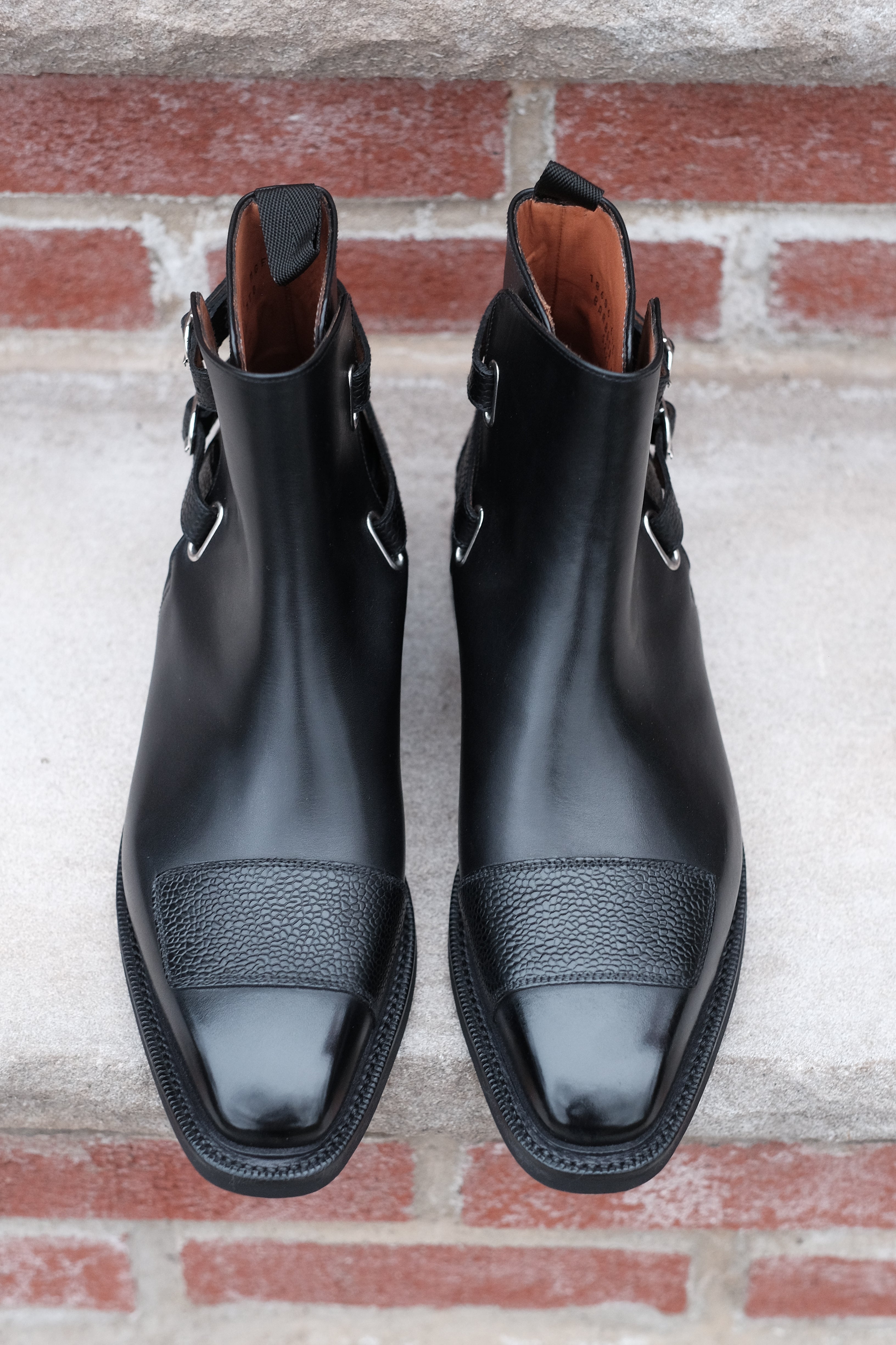Barbosa - MTO - Black Calf / Black Grain - MGF Last - Double Country Rubber Sole - Storm Welt-Made To Order Jodhpur Boots-J.FitzPatrick Footwear