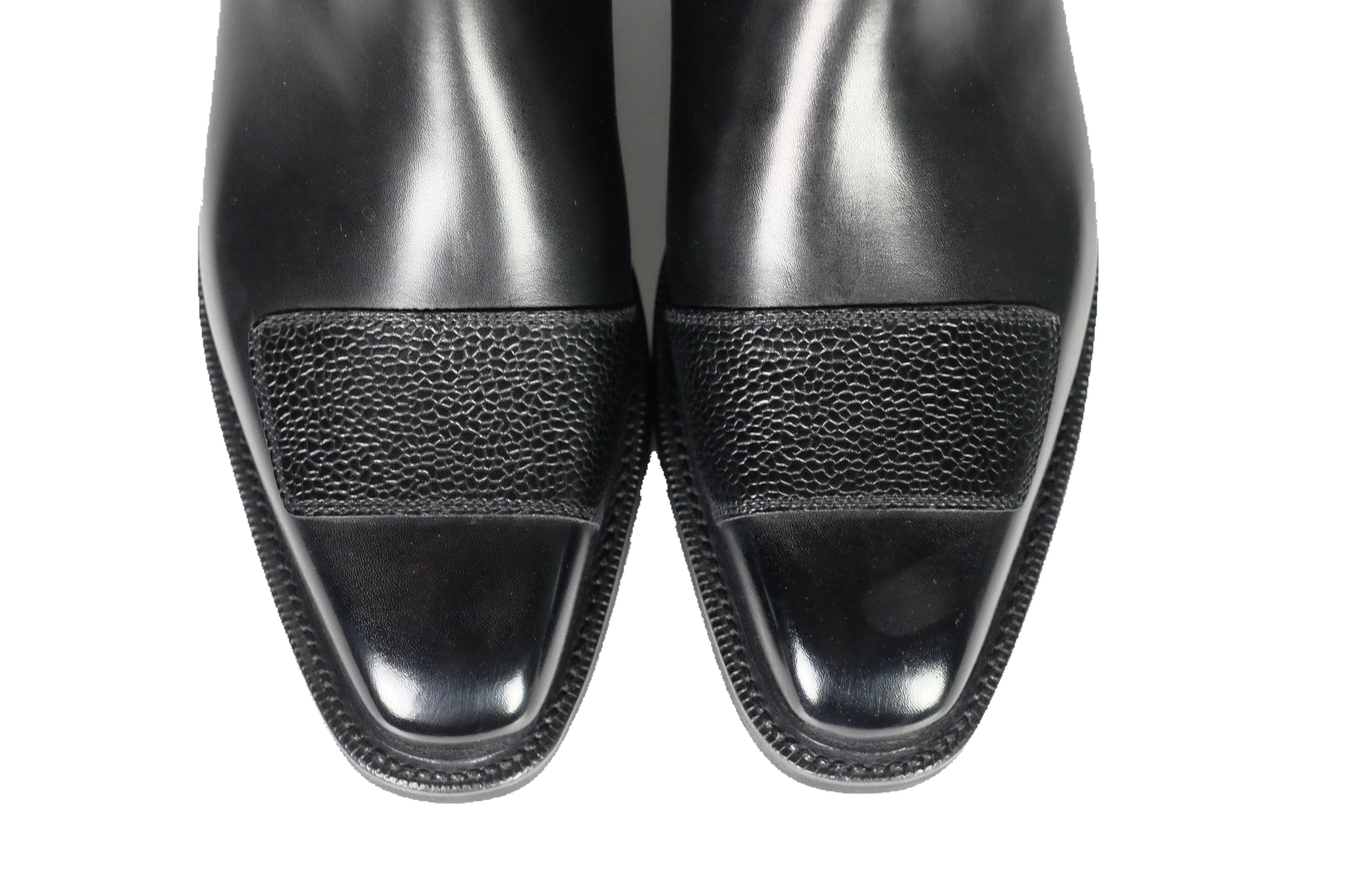 Barbosa - MTO - Black Calf / Black Grain - MGF Last - Double Country Rubber Sole - Storm Welt-Made To Order Jodhpur Boots-J.FitzPatrick Footwear
