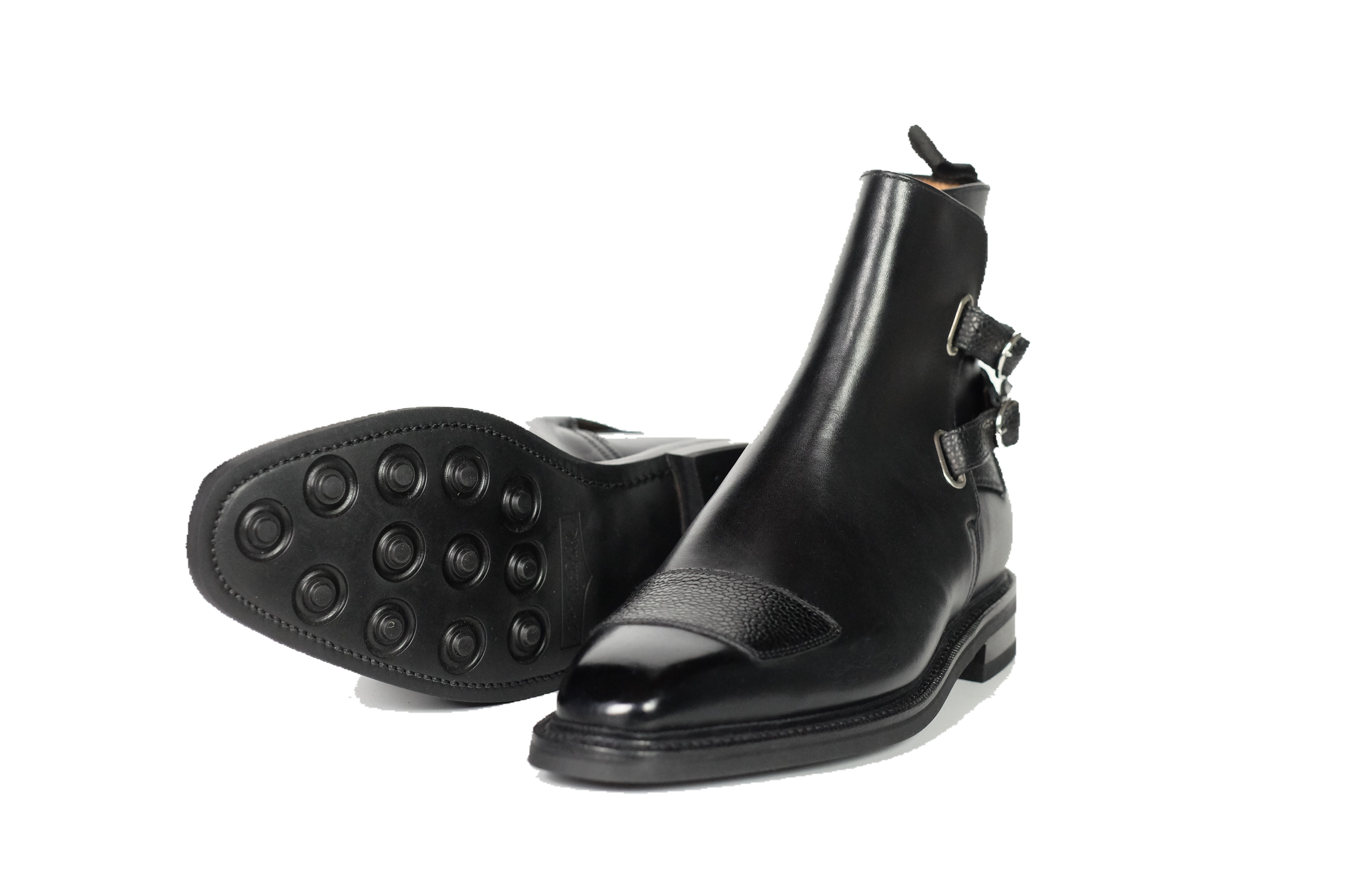 Barbosa - MTO - Black Calf / Black Grain - MGF Last - Double Country Rubber Sole - Storm Welt-Made To Order Jodhpur Boots-J.FitzPatrick Footwear