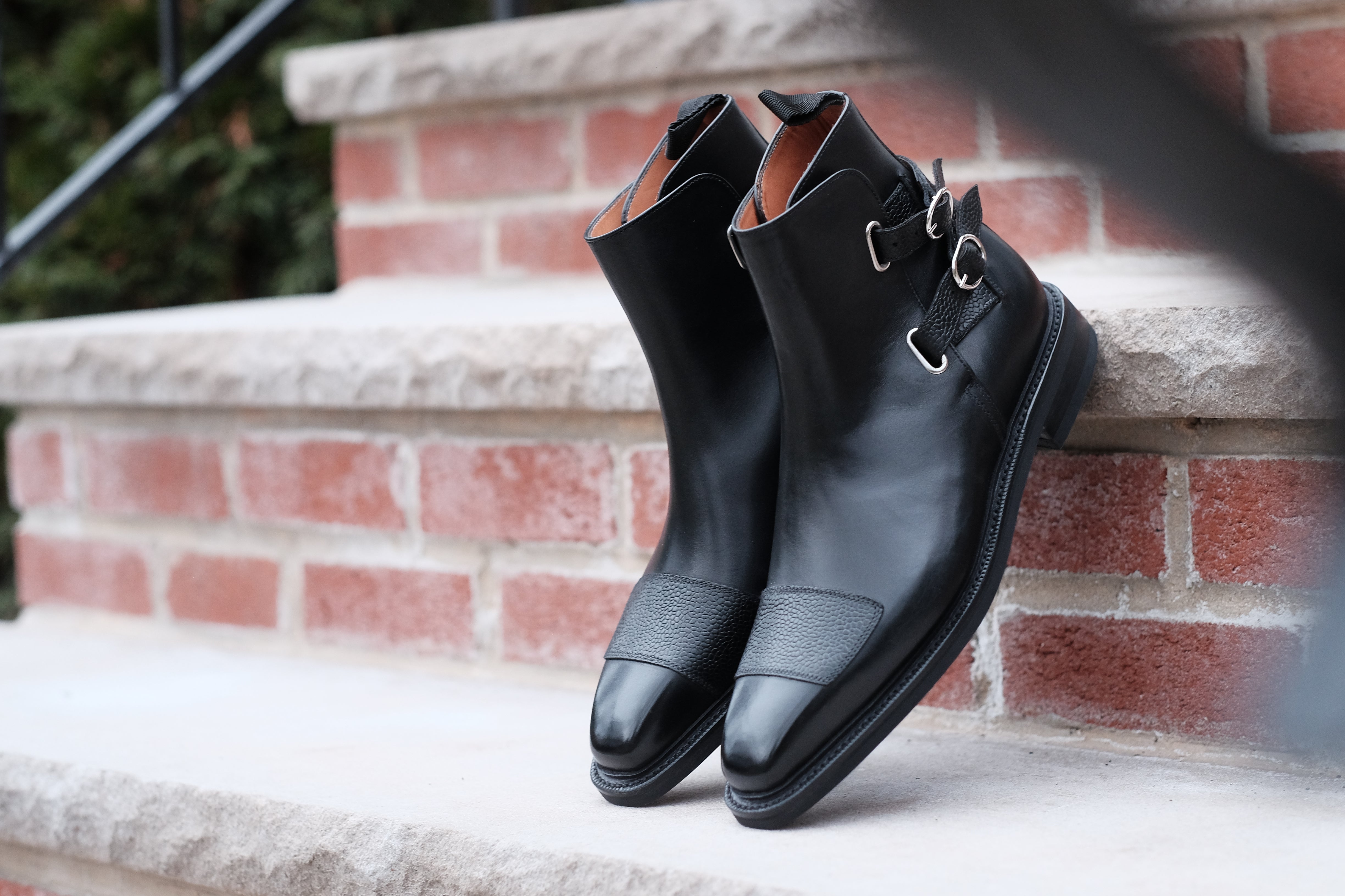 Barbosa - MTO - Black Calf / Black Grain - MGF Last - Double Country Rubber Sole - Storm Welt-Made To Order Jodhpur Boots-J.FitzPatrick Footwear