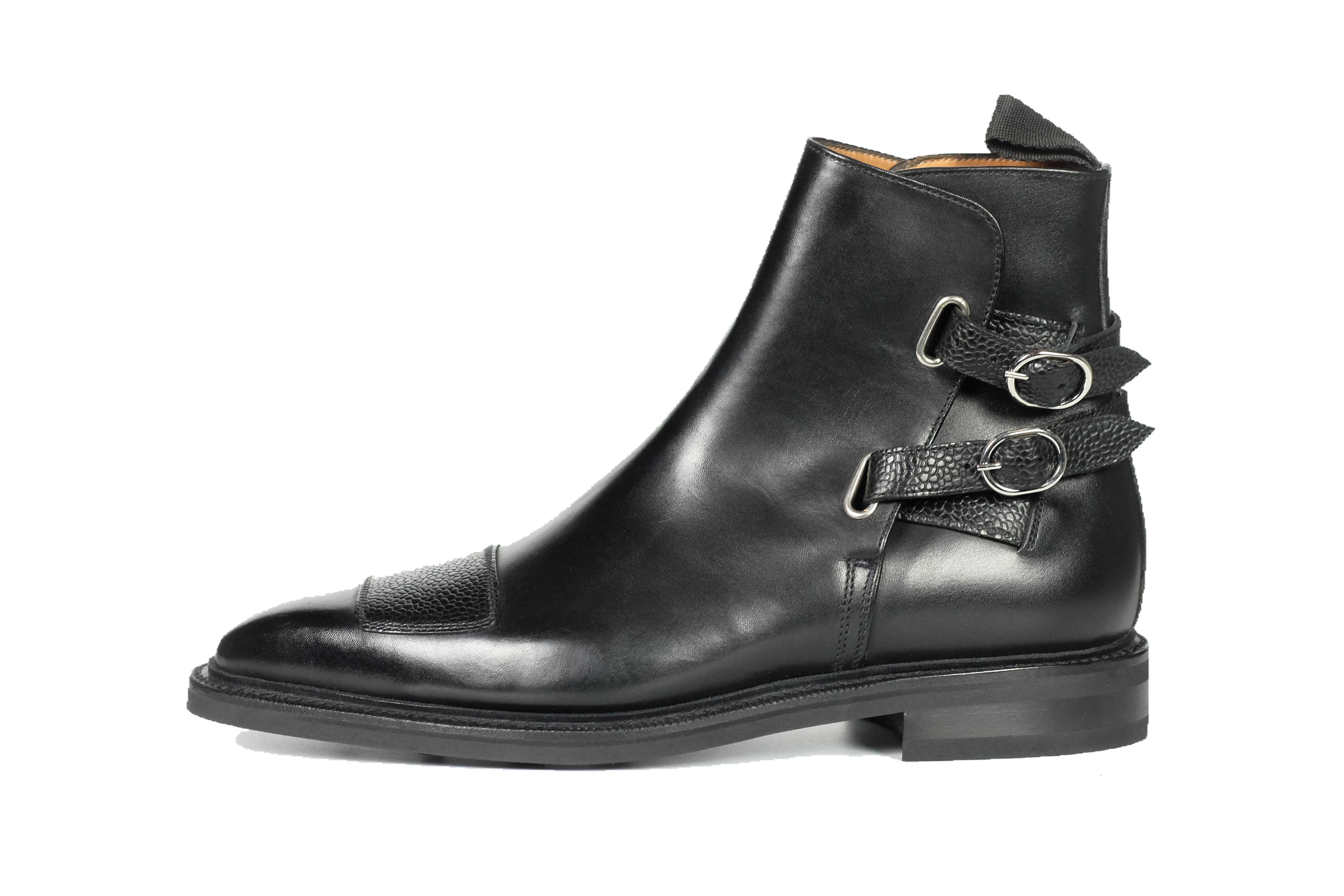 Barbosa - MTO - Black Calf / Black Grain - MGF Last - Double Country Rubber Sole - Storm Welt-Made To Order Jodhpur Boots-J.FitzPatrick Footwear