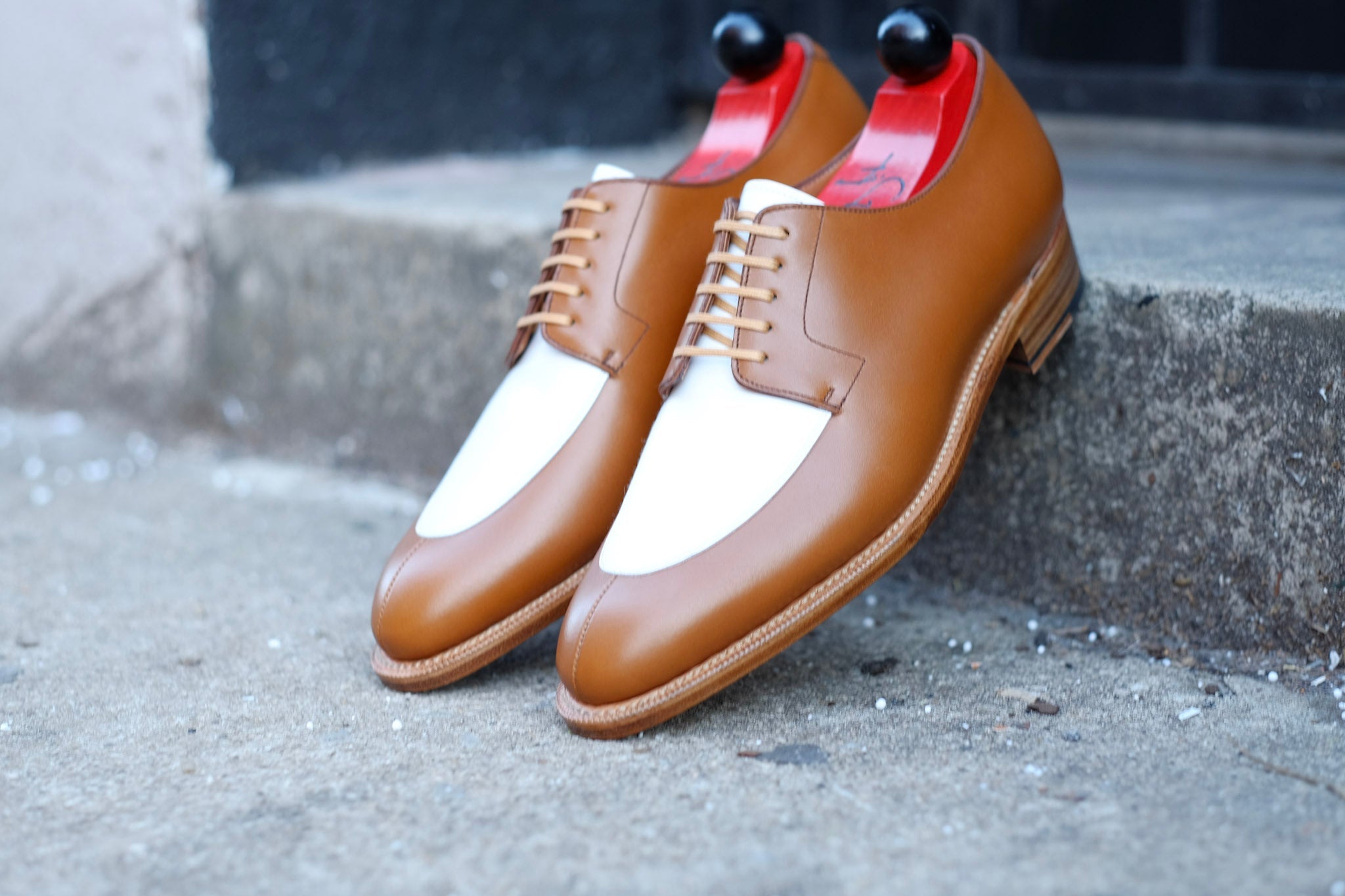 Belltown MTO - Maple Calf / White Calf-Made To Order Derbies Derby-J.FitzPatrick Footwear