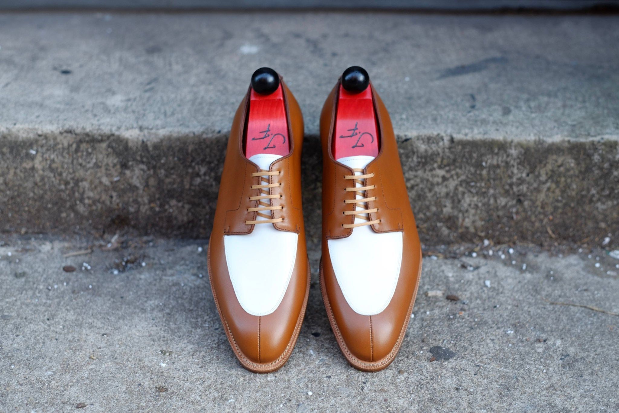 Belltown MTO - Maple Calf / White Calf-Made To Order Derbies Derby-J.FitzPatrick Footwear