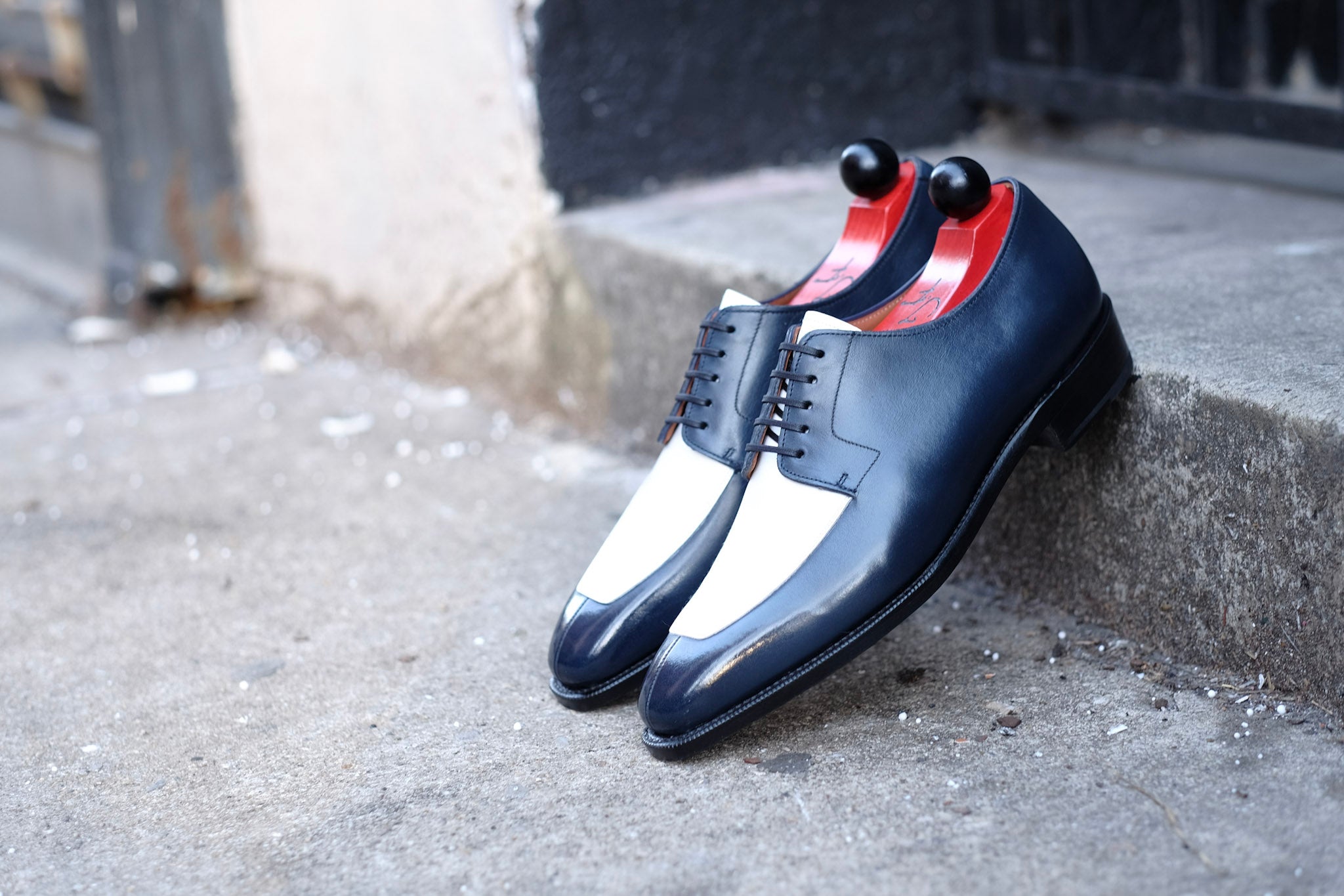 Belltown MTO - Midnight Calf / White Calf-Made To Order Derbies Derby-J.FitzPatrick Footwear