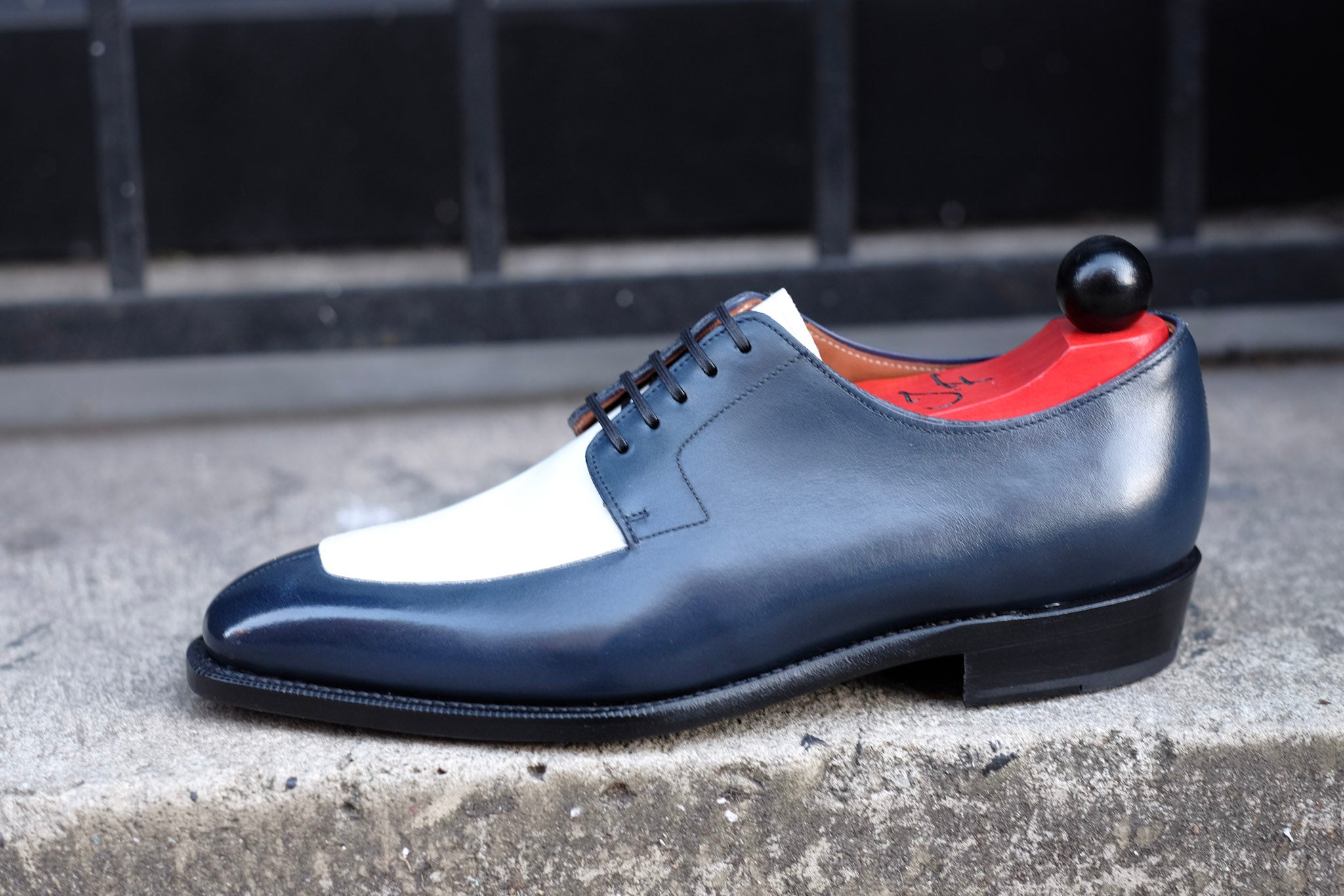 Belltown MTO - Midnight Calf / White Calf-Made To Order Derbies Derby-J.FitzPatrick Footwear