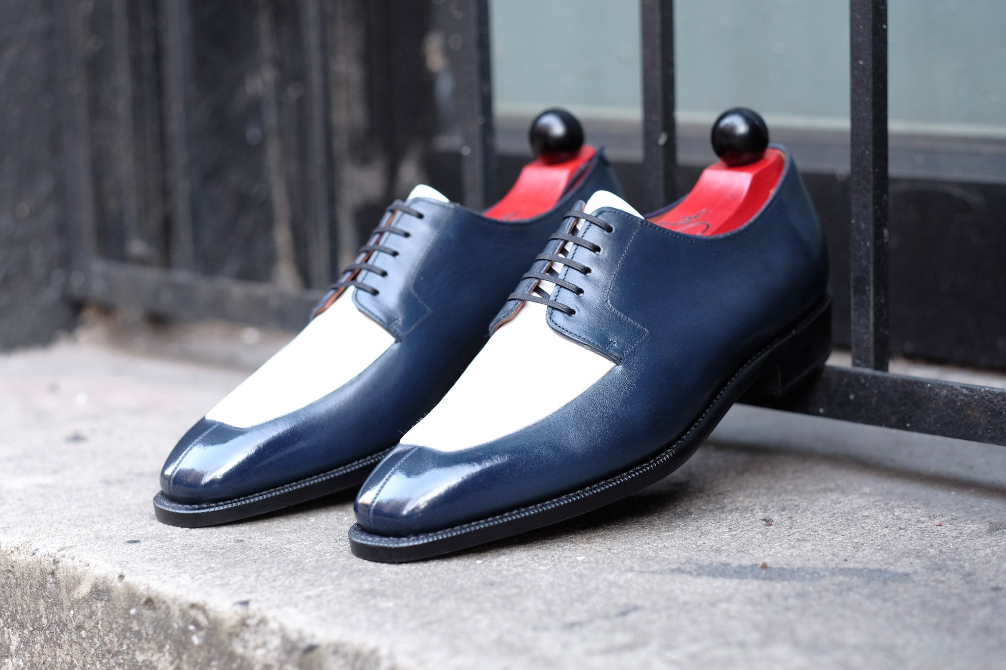 Belltown MTO - Midnight Calf / White Calf-Made To Order Derbies Derby-J.FitzPatrick Footwear