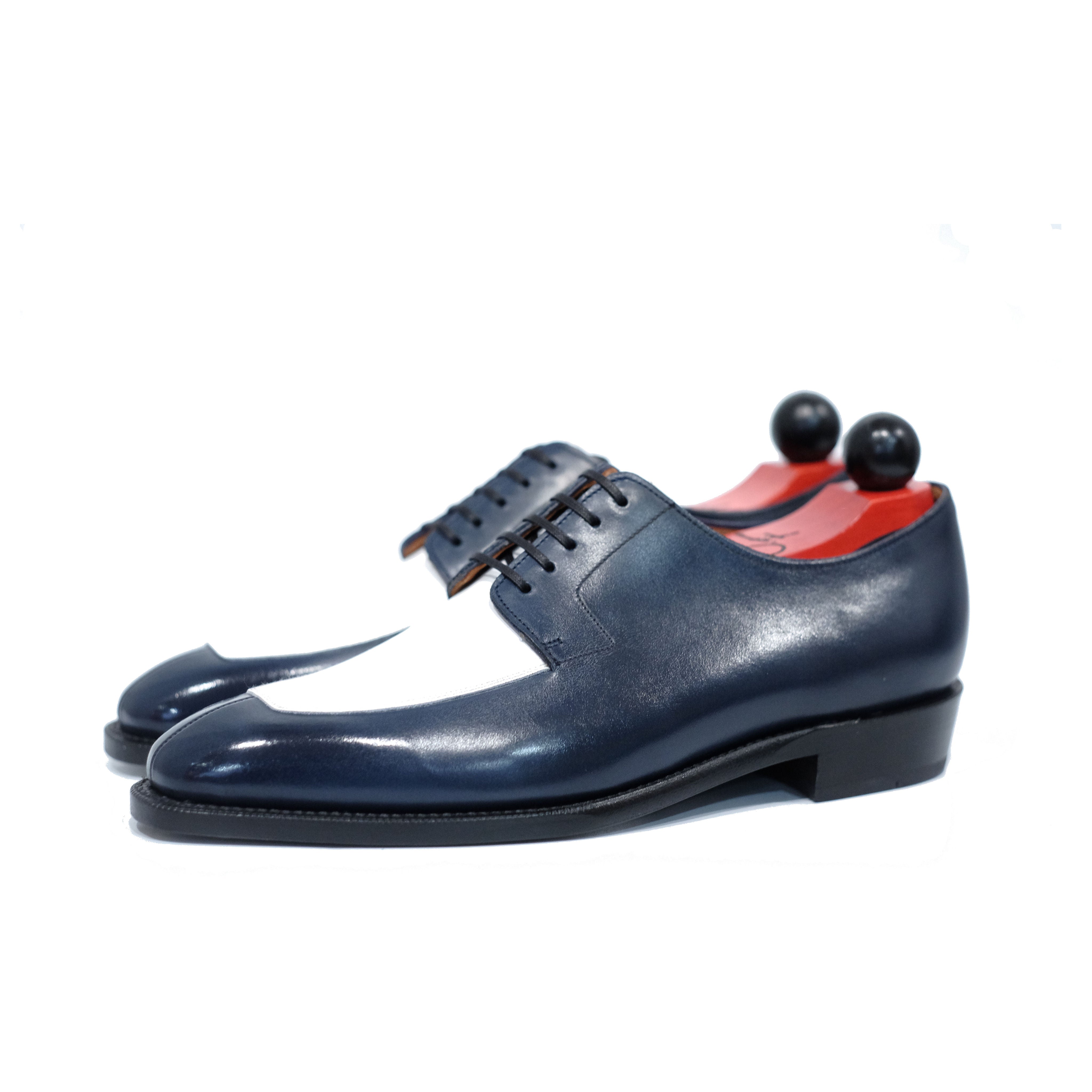 Belltown MTO - Midnight Calf / White Calf-Made To Order Derbies Derby-J.FitzPatrick Footwear