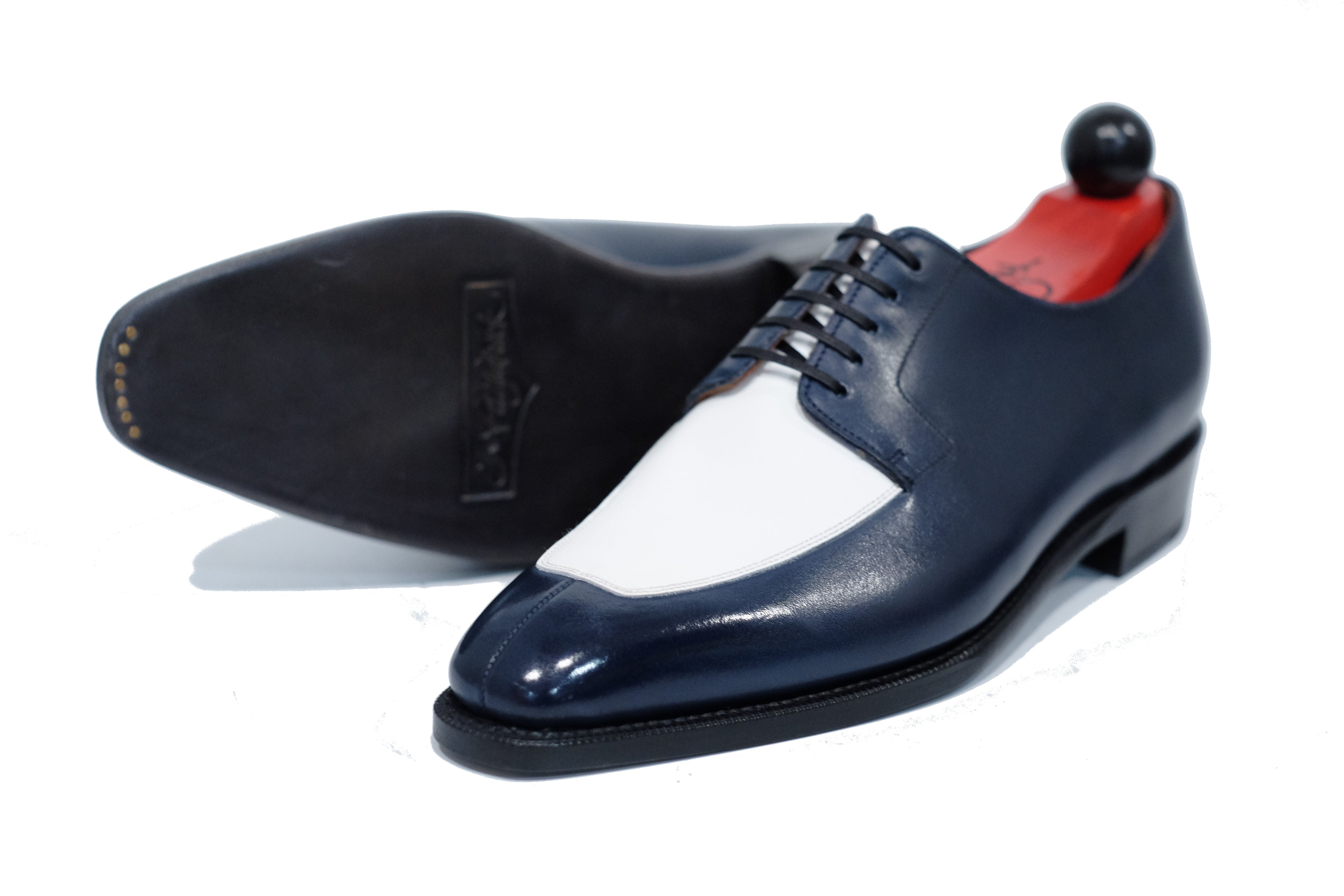 Belltown MTO - Midnight Calf / White Calf-Made To Order Derbies Derby-J.FitzPatrick Footwear