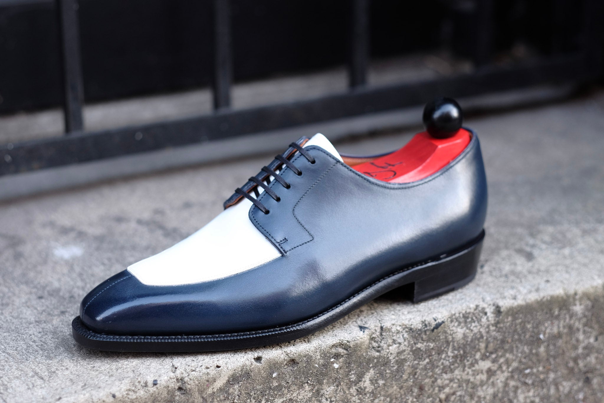 Belltown MTO - Midnight Calf / White Calf-Made To Order Derbies Derby-J.FitzPatrick Footwear