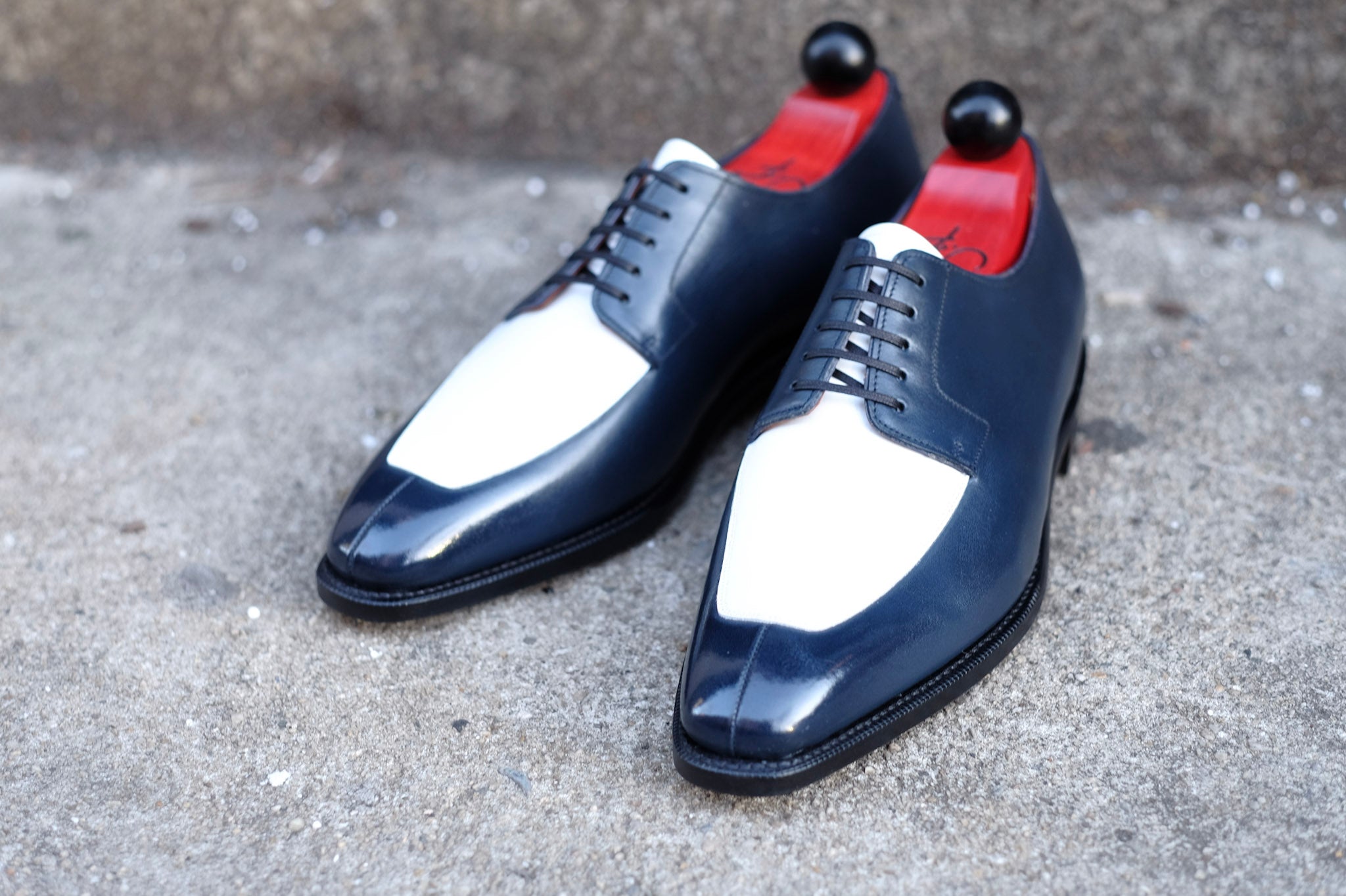 Belltown MTO - Midnight Calf / White Calf-Made To Order Derbies Derby-J.FitzPatrick Footwear