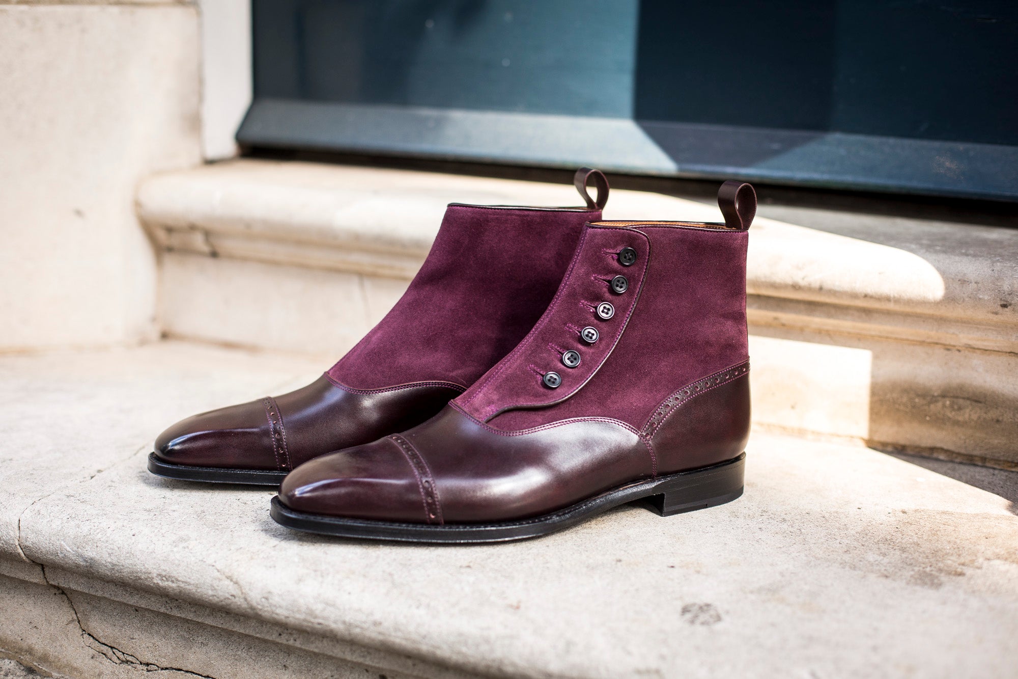 Blue Ridge - MTO - Plum Museum Calf / Regal Purple Suede - MGF Last - Single Leather Sole-Made To Order-J.FitzPatrick Footwear