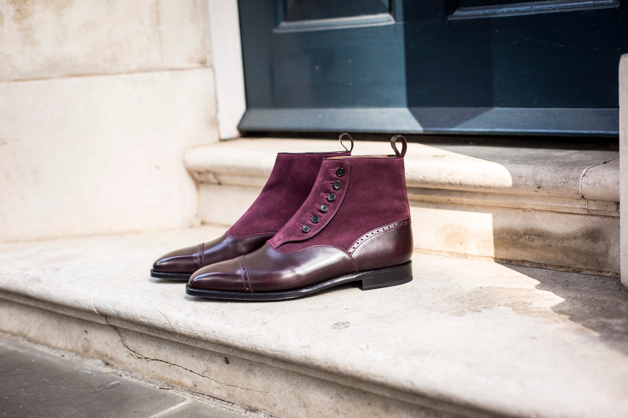 Blue Ridge - MTO - Plum Museum Calf / Regal Purple Suede - MGF Last - Single Leather Sole-Made To Order-J.FitzPatrick Footwear