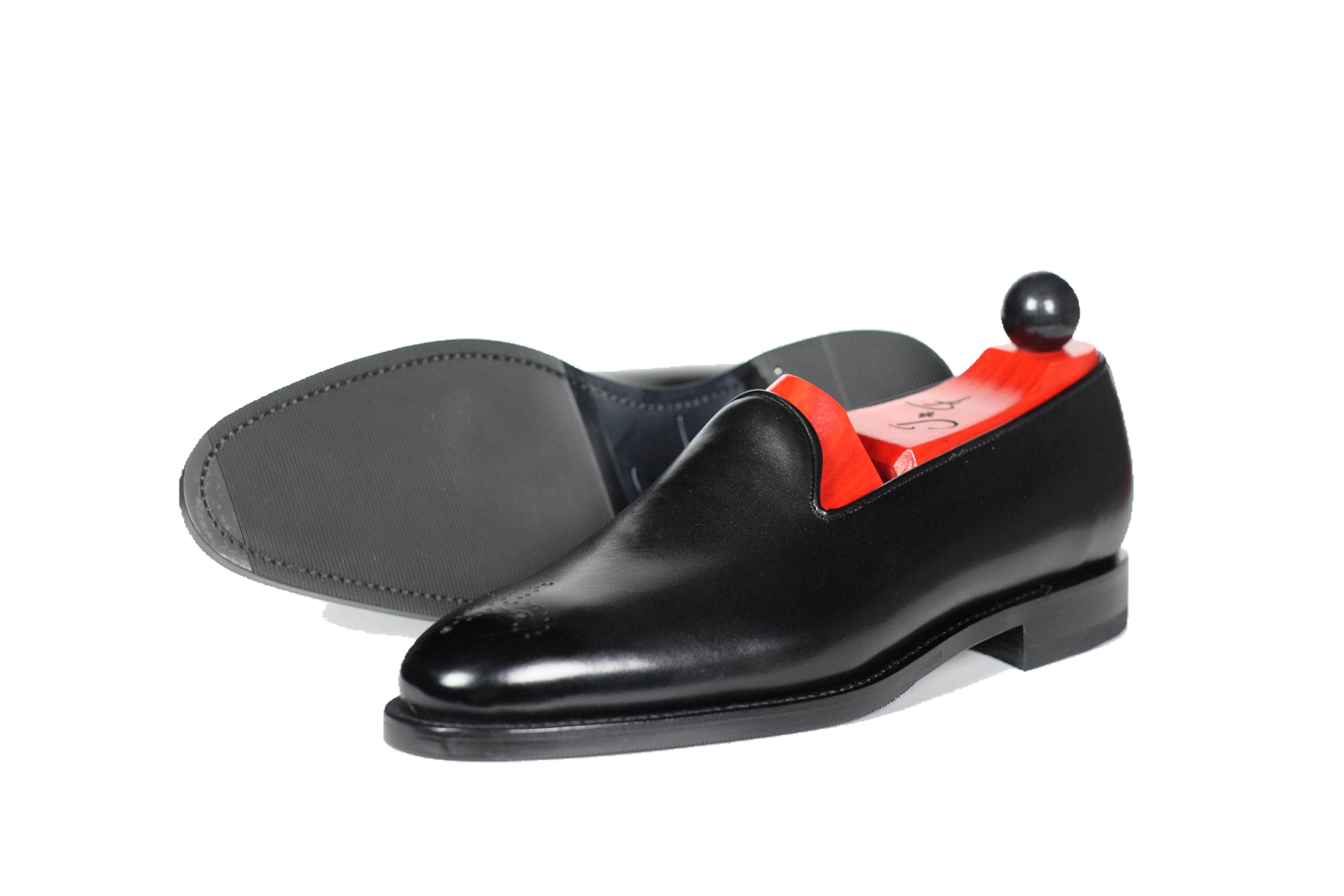 Chelan - Black Calf-Slipper Loafers-J.FitzPatrick Footwear
