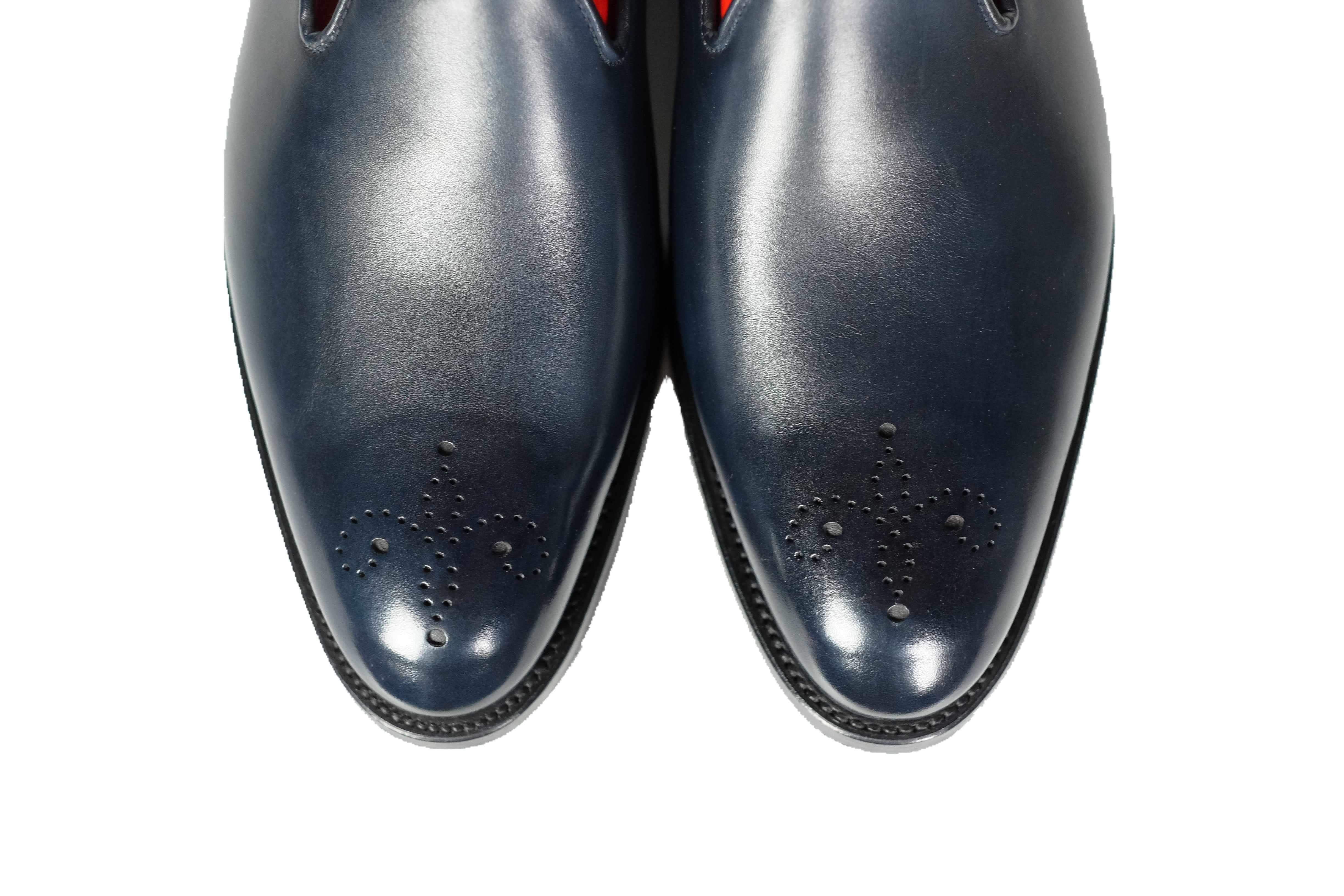 Chelan - Deep Ocean Calf-Slipper Loafers-J.FitzPatrick Footwear