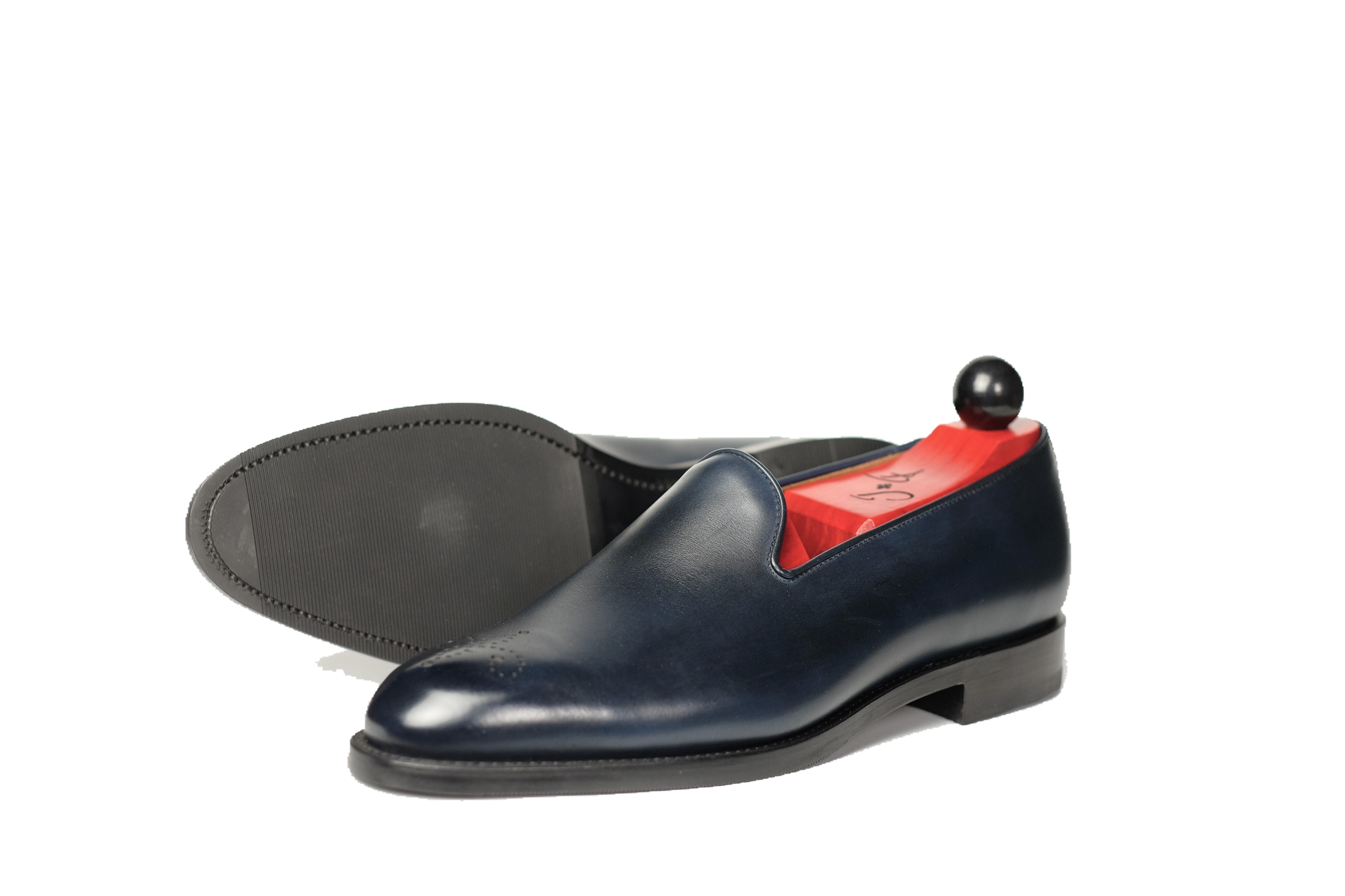 Chelan - Deep Ocean Calf-Slipper Loafers-J.FitzPatrick Footwear