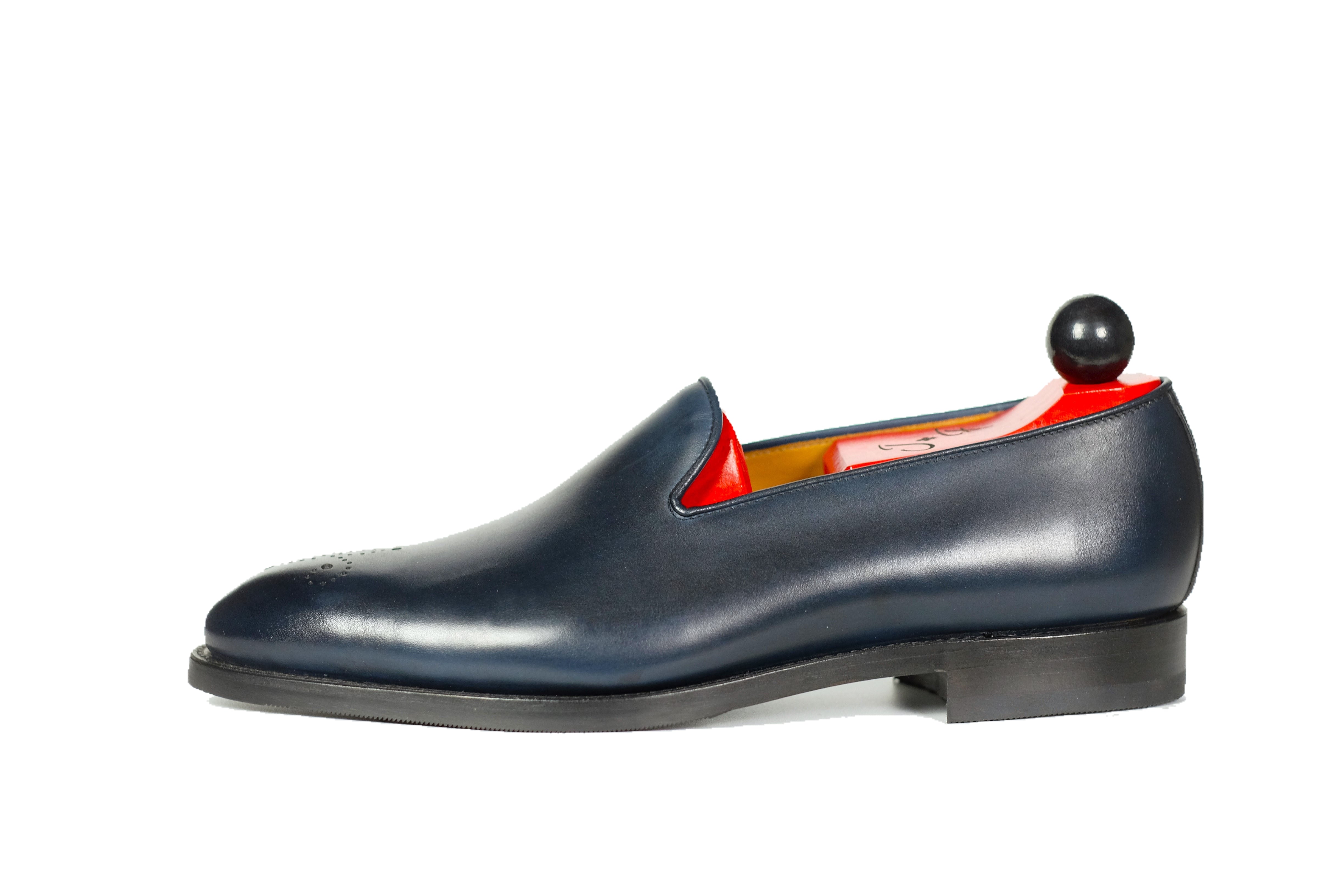 Chelan - Deep Ocean Calf-Slipper Loafers-J.FitzPatrick Footwear