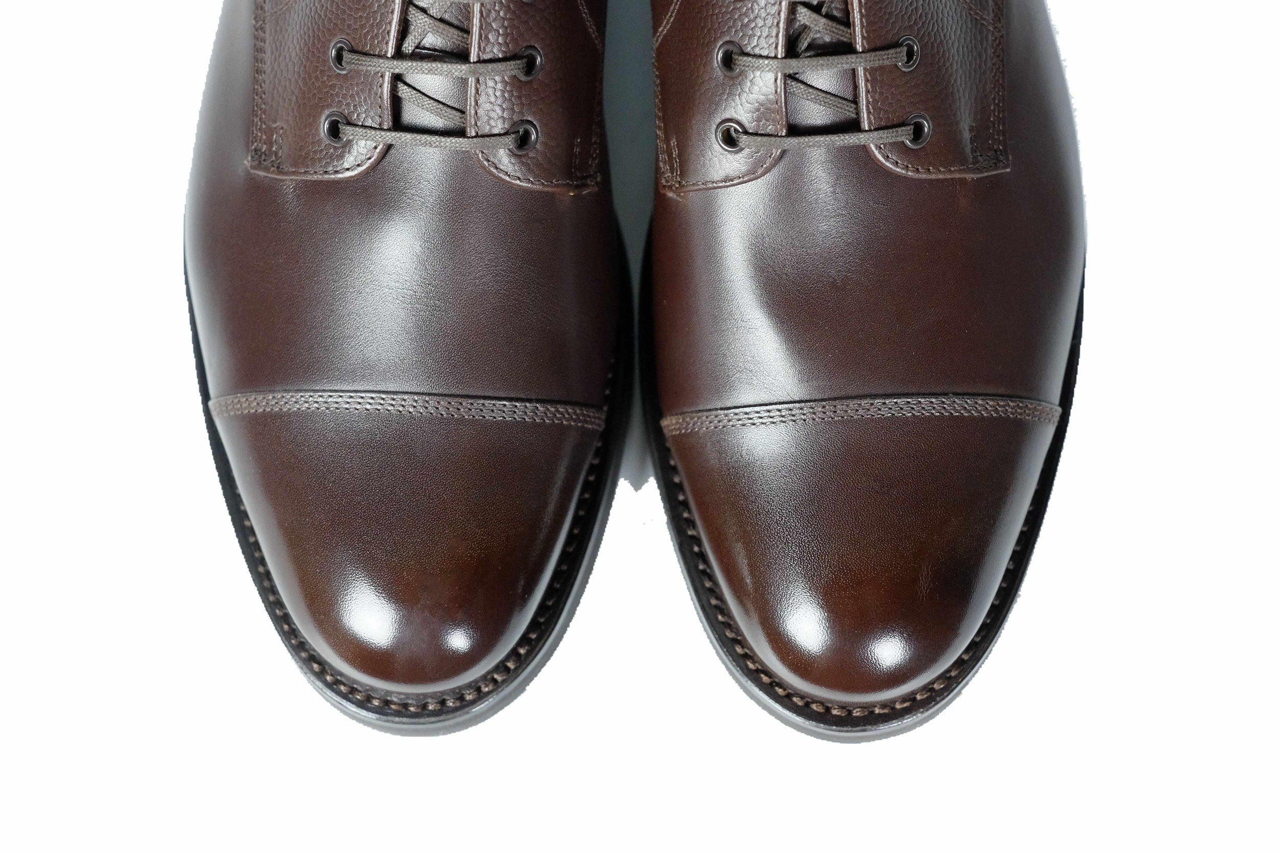 Columbia Redux - Dark Oak Calf / Dark Oak Grain-Derby Boots-J.FitzPatrick Footwear