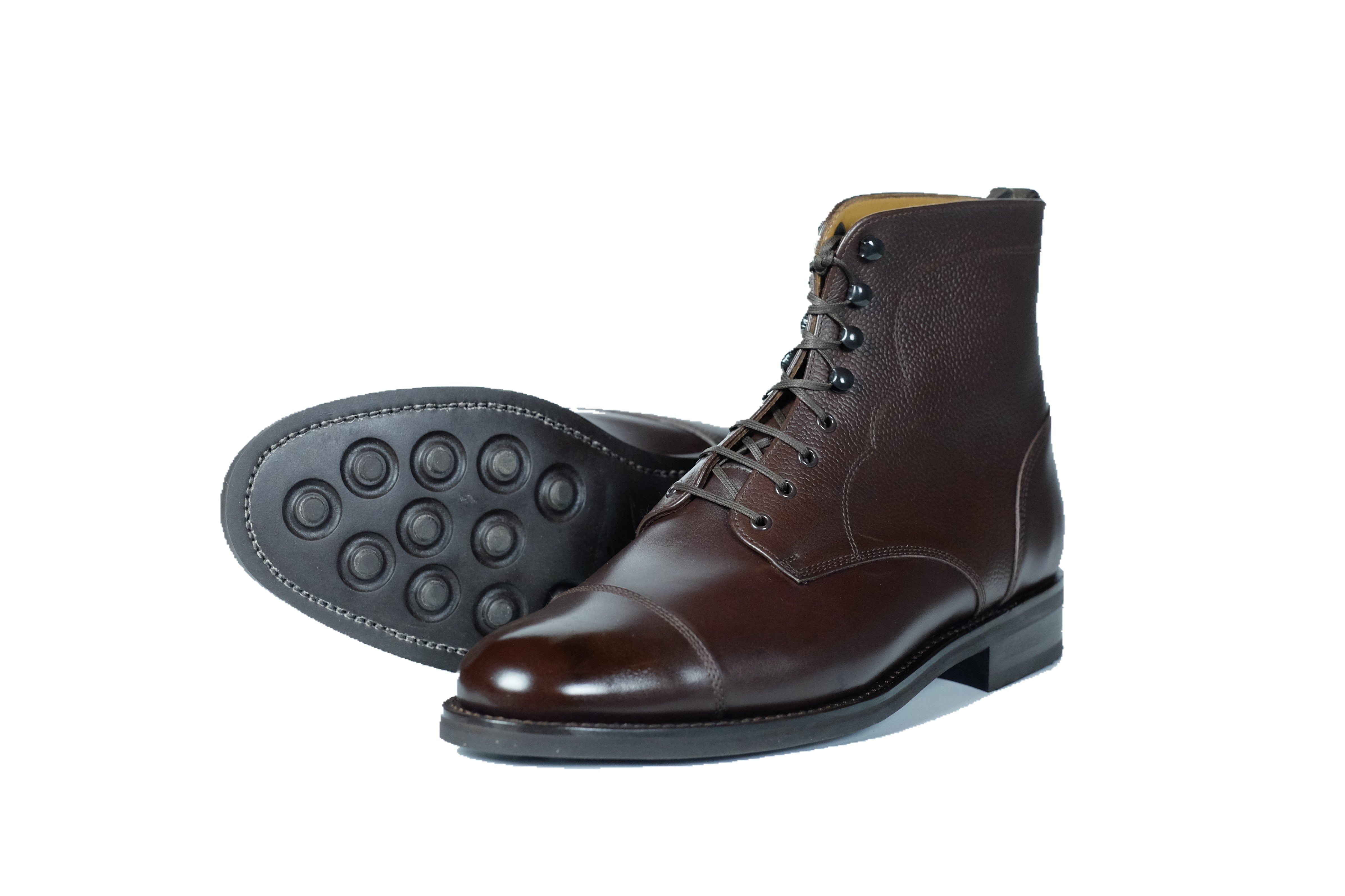 Columbia Redux - Dark Oak Calf / Dark Oak Grain-Derby Boots-J.FitzPatrick Footwear