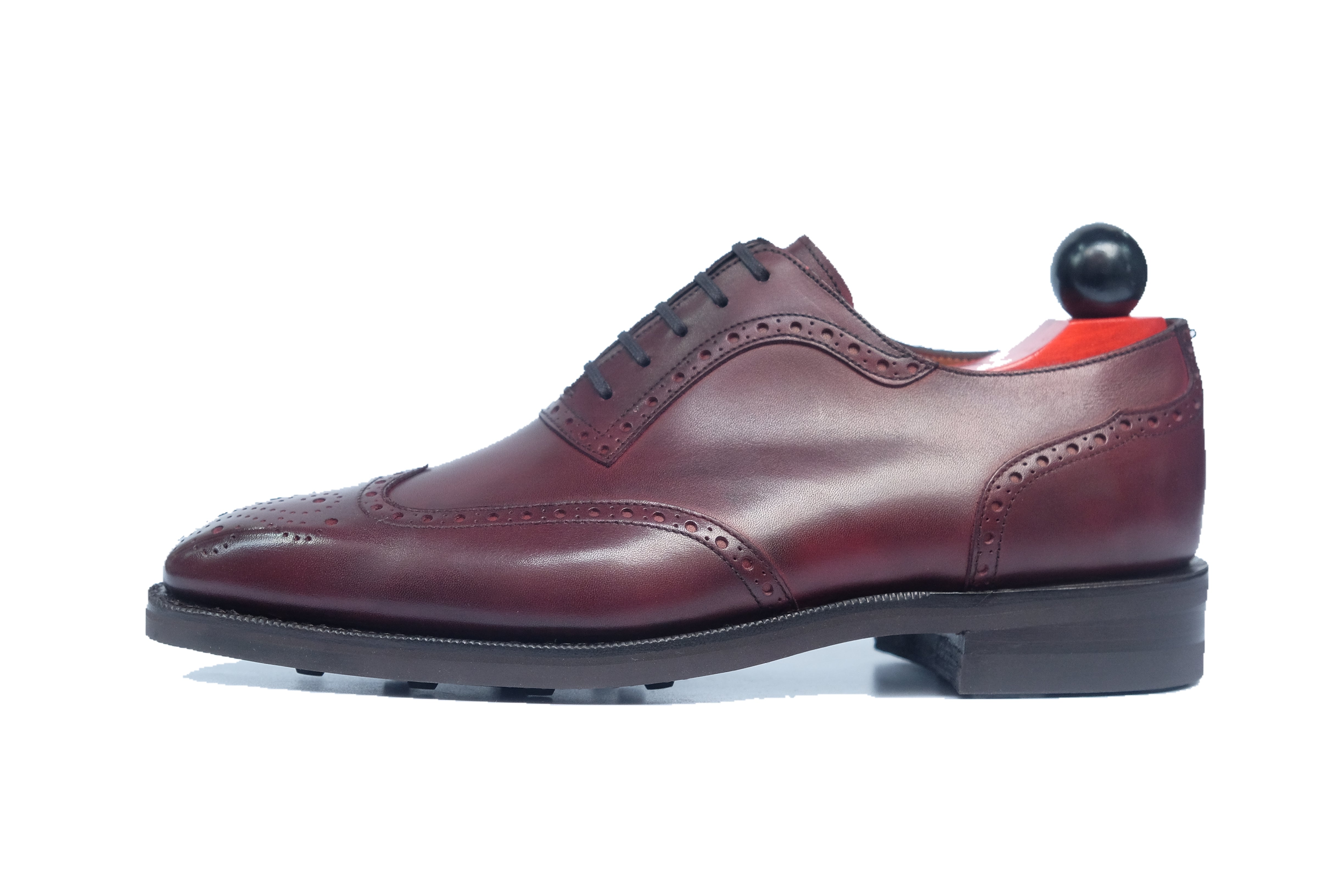 Couer d'Alene - MTO - Sangria Calf - MGF Last - Double Country Rubber Sole-Made To Order Wingtip Brogue Oxfords-J.FitzPatrick Footwear