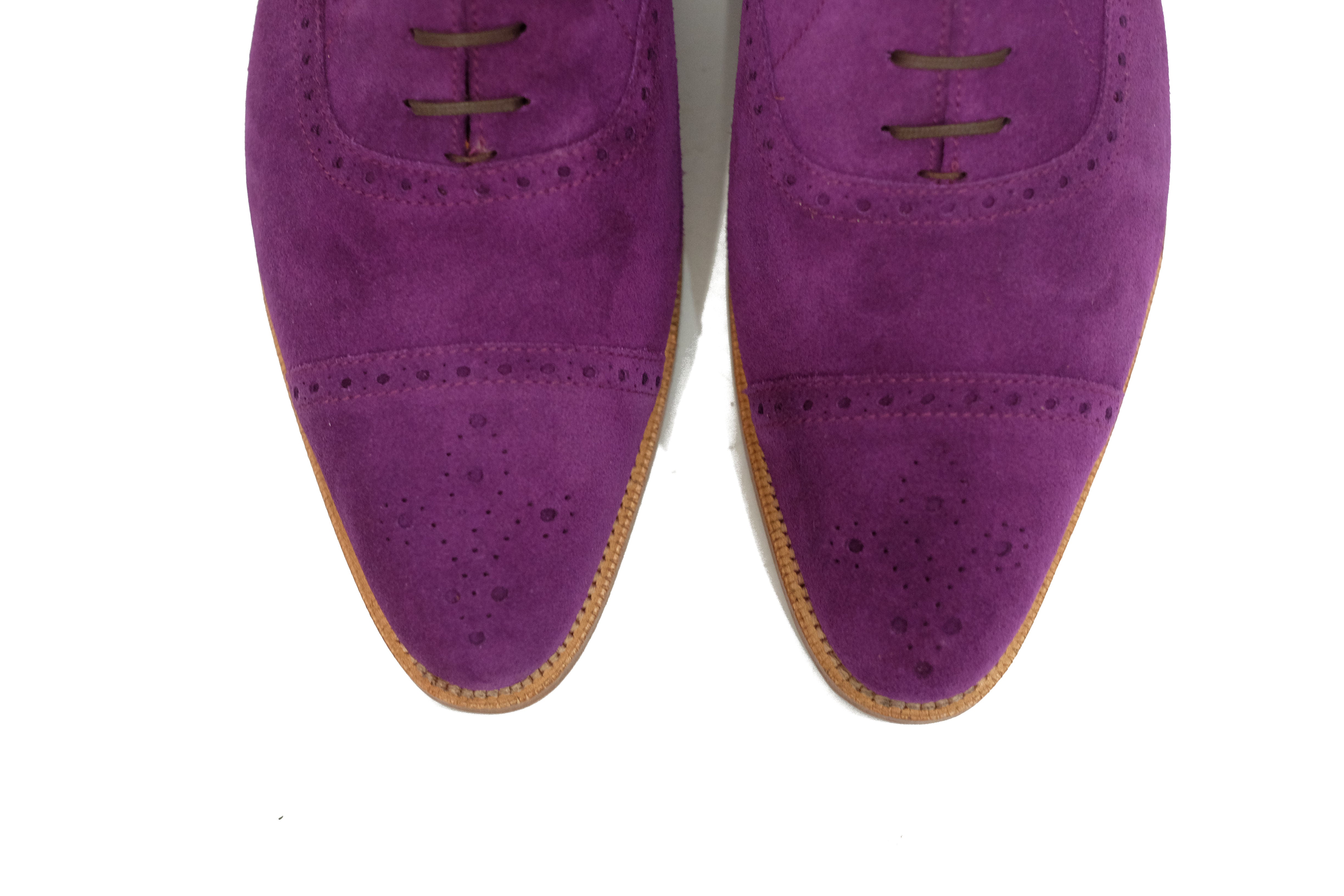 David - MTO - Purple Suede - JKF Last - Single Leather Sole-Made To Order Boot Lace Laceup Oxford Balmoral-J.FitzPatrick Footwear