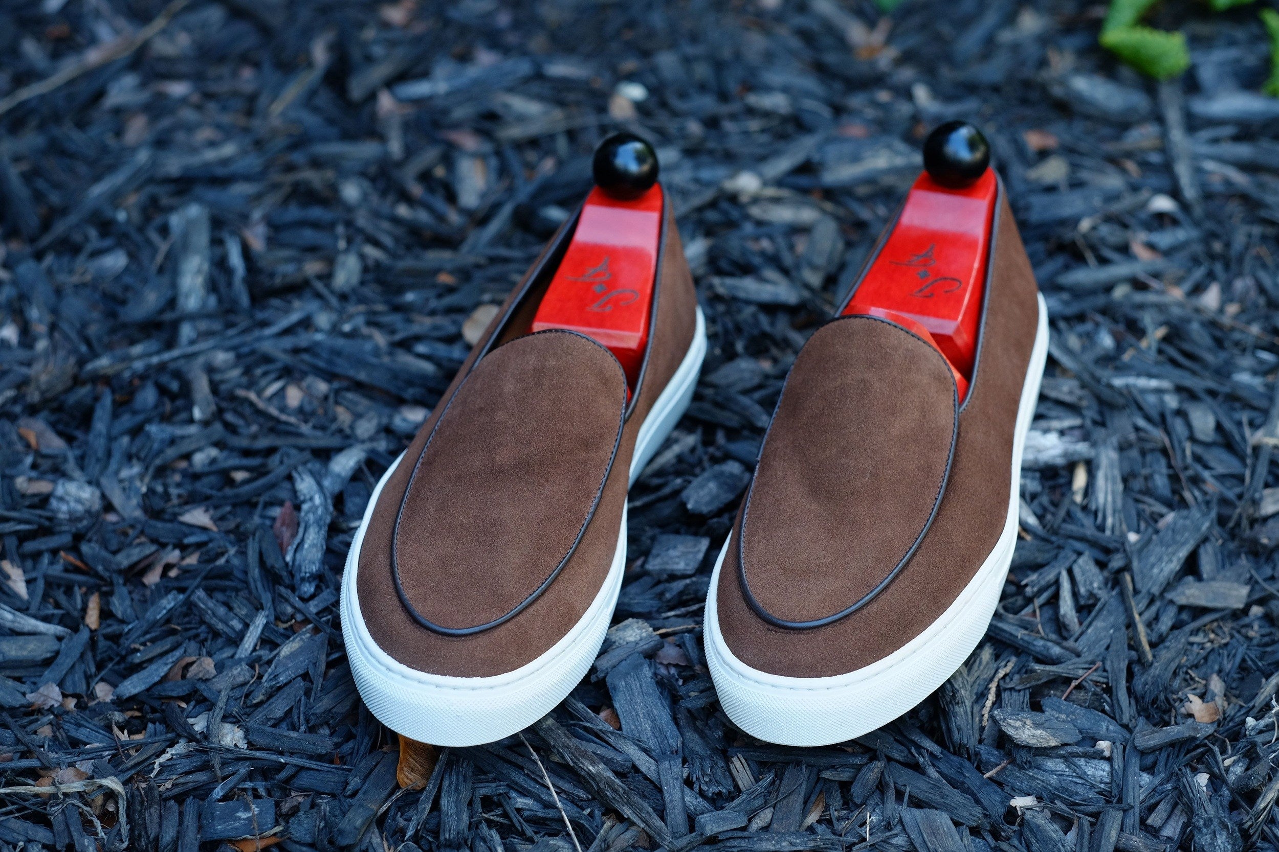 Ellensburg - Brown Suede / Brown Calf Piping - PRE SALE-Slip On Sneakers-J.FitzPatrick Footwear
