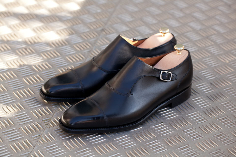 Fauntleroy - MTO - Black Calf-Made To Order Single Monkstrap Captoe Cap Toe-J.FitzPatrick Footwear