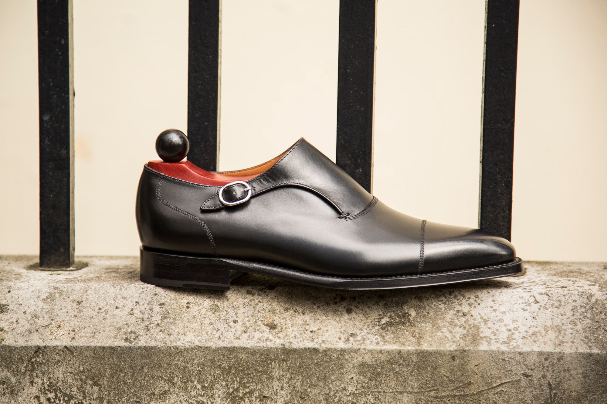Fauntleroy - MTO - Black Calf-Made To Order Single Monkstrap Captoe Cap Toe-J.FitzPatrick Footwear