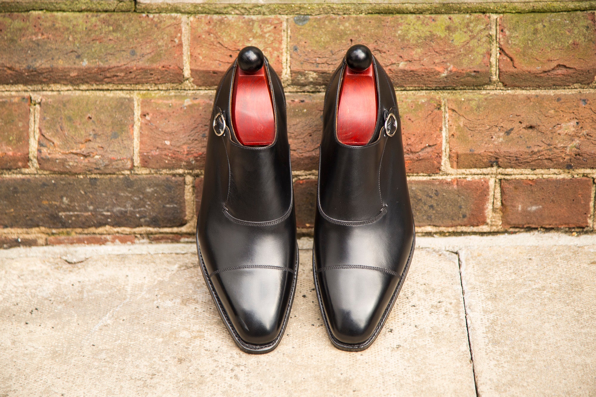 Fauntleroy - MTO - Black Calf-Made To Order Single Monkstrap Captoe Cap Toe-J.FitzPatrick Footwear