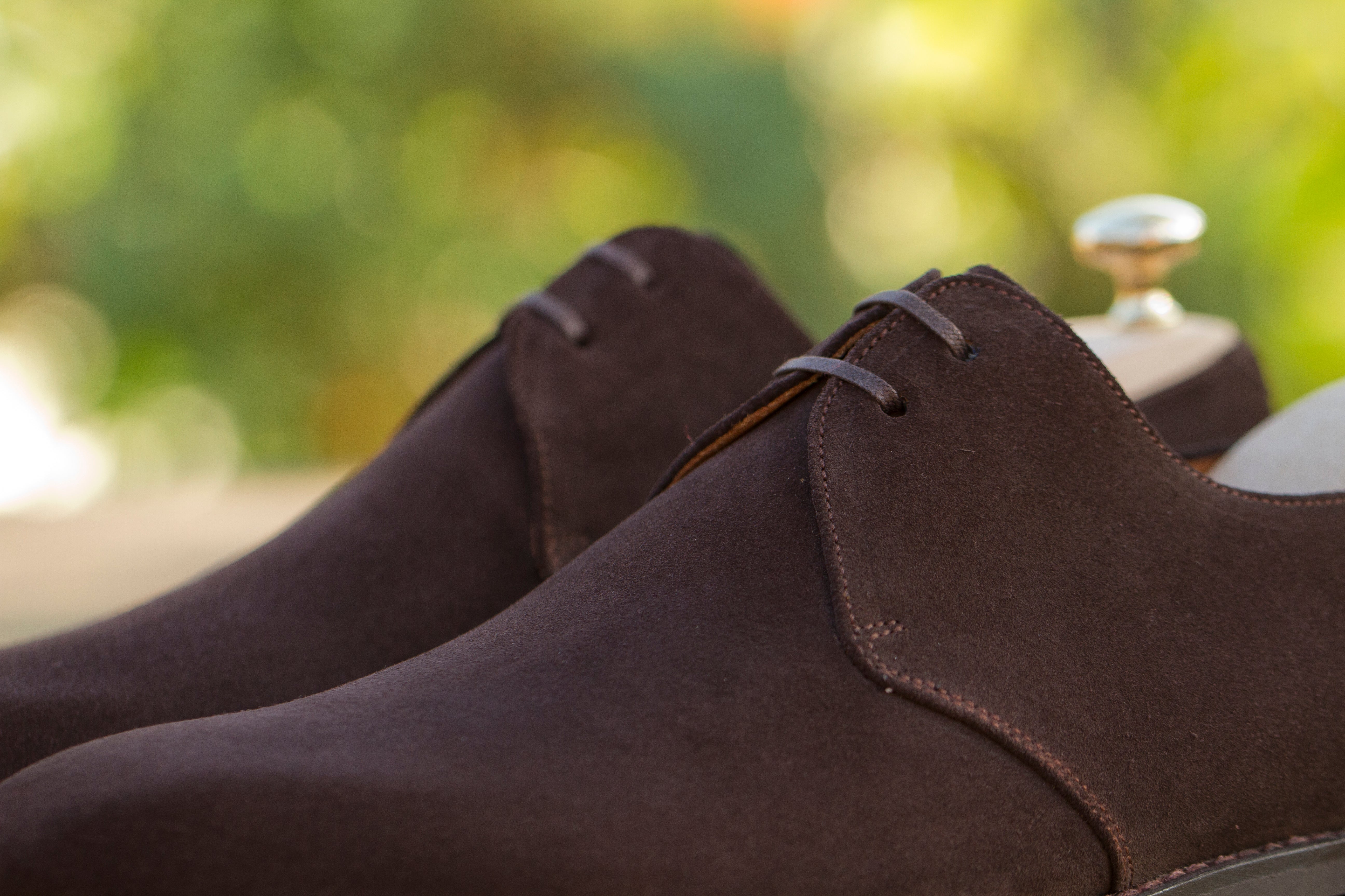 Fremont - MTO - Bitter Chocolate Suede-Made To Order Derbies Derby Two Eyelet-J.FitzPatrick Footwear