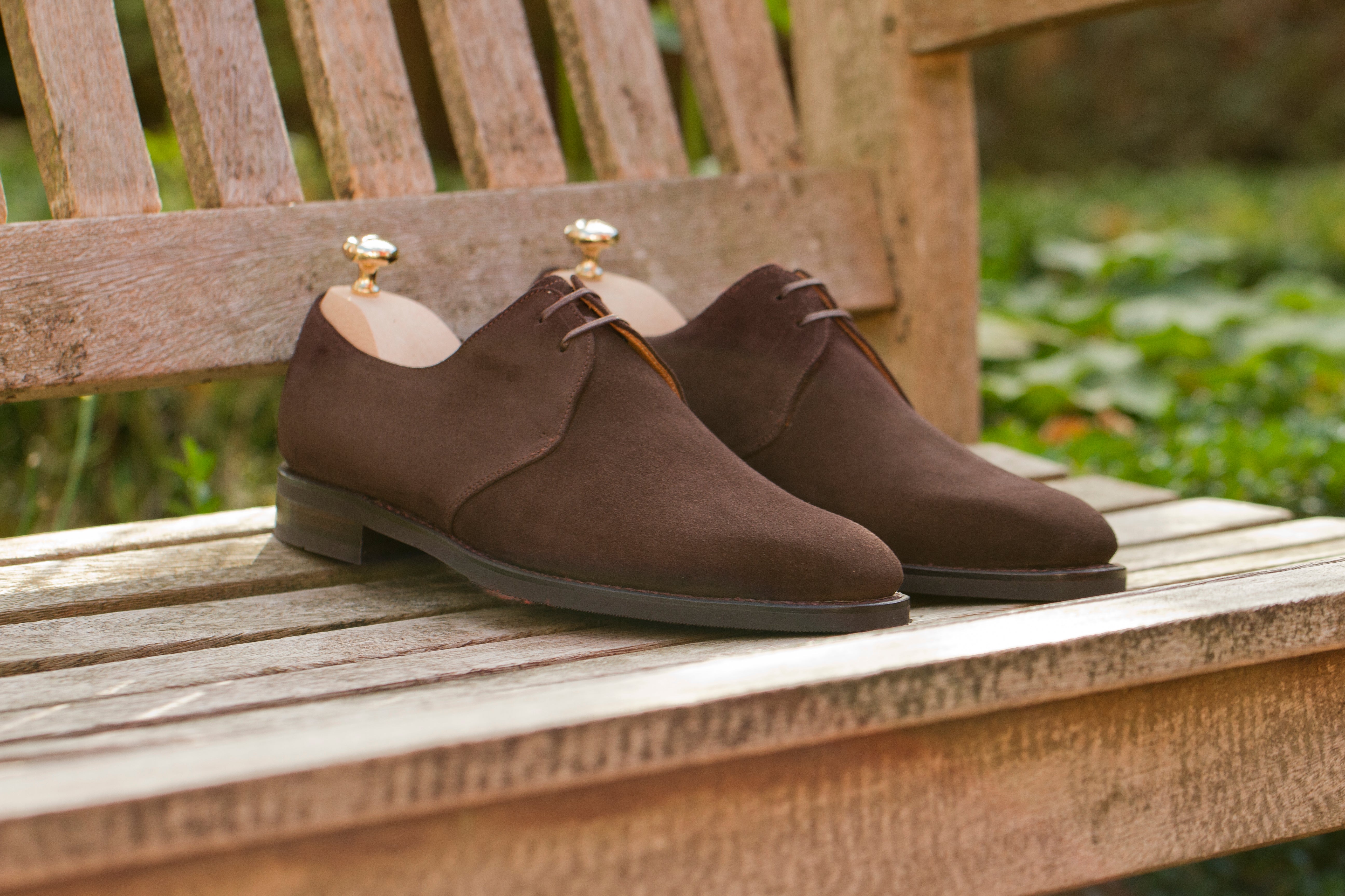 Fremont - MTO - Bitter Chocolate Suede-Made To Order Derbies Derby Two Eyelet-J.FitzPatrick Footwear