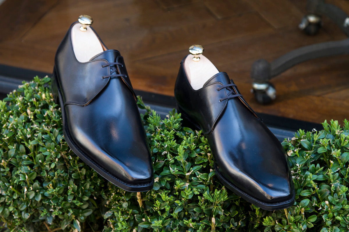 Fremont - MTO - Black Calf-Made To Order Derbies Derby Two Eyelet-J.FitzPatrick Footwear