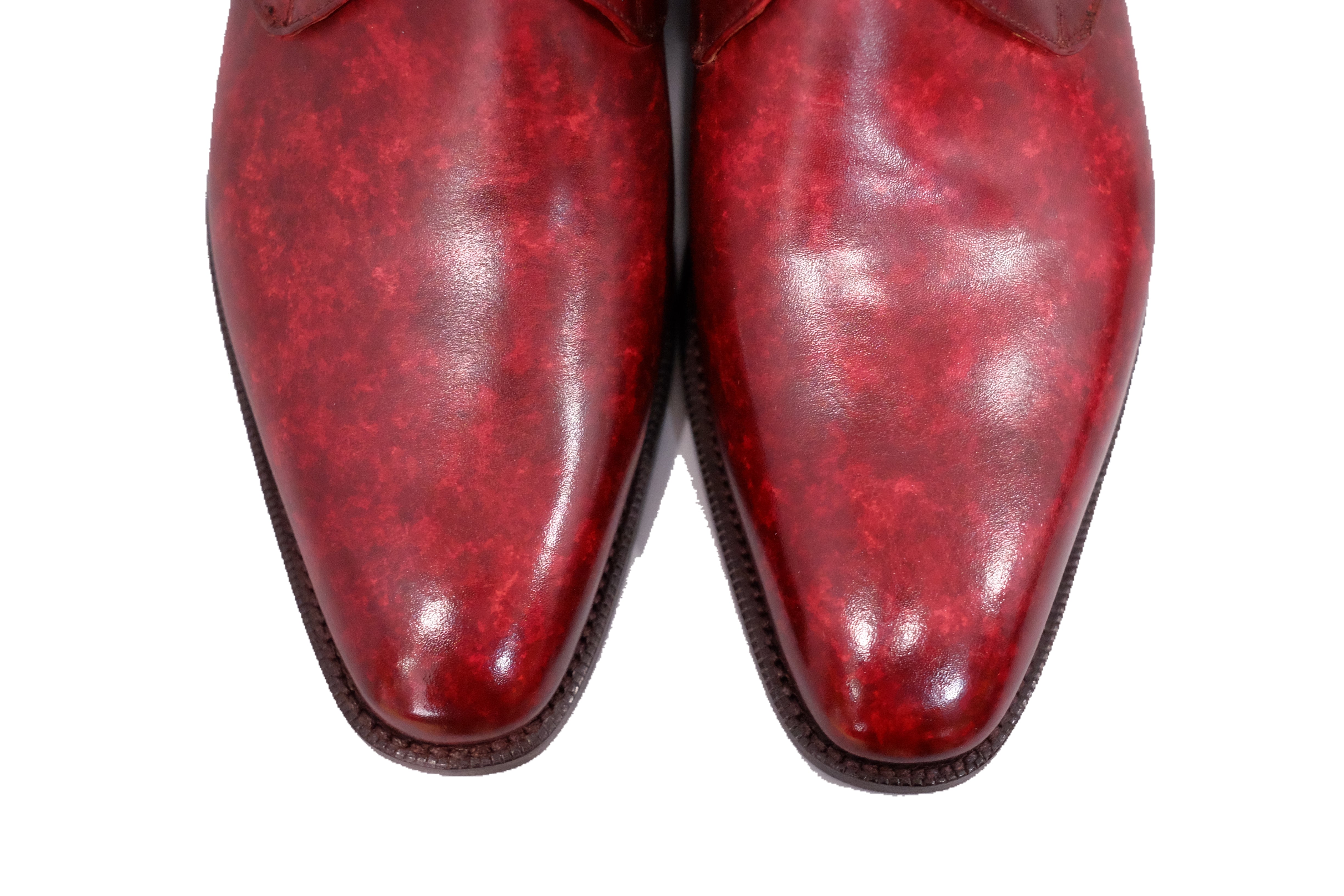Fremont - MTO - Burgundy Marble Patina-Made To Order Derbies Derby Two Eyelet-J.FitzPatrick Footwear