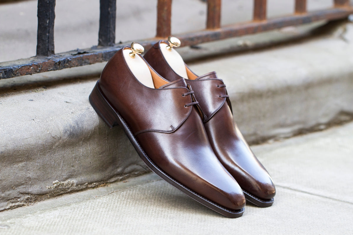 Fremont - MTO - Dark Mahogany Calf-Made To Order Derbies Derby Two Eyelet-J.FitzPatrick Footwear