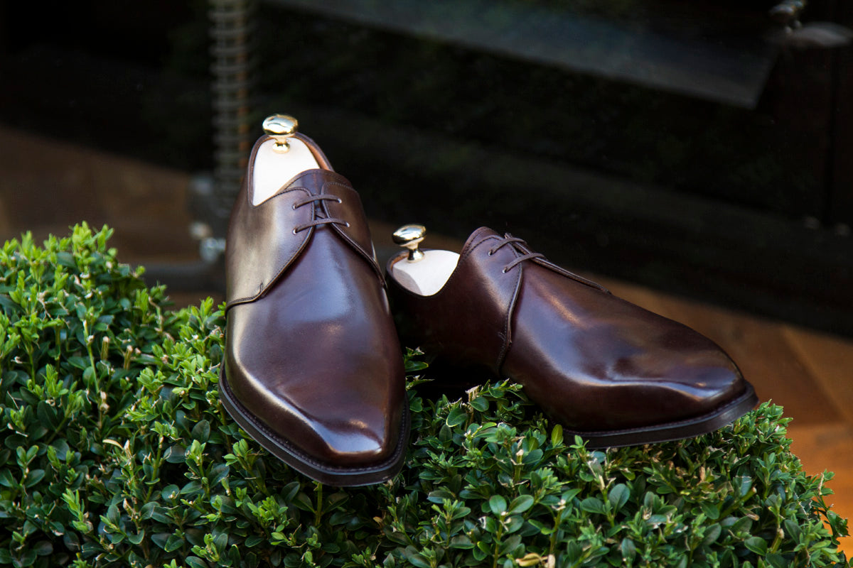 Fremont - MTO - Dark Mahogany Calf-Made To Order Derbies Derby Two Eyelet-J.FitzPatrick Footwear