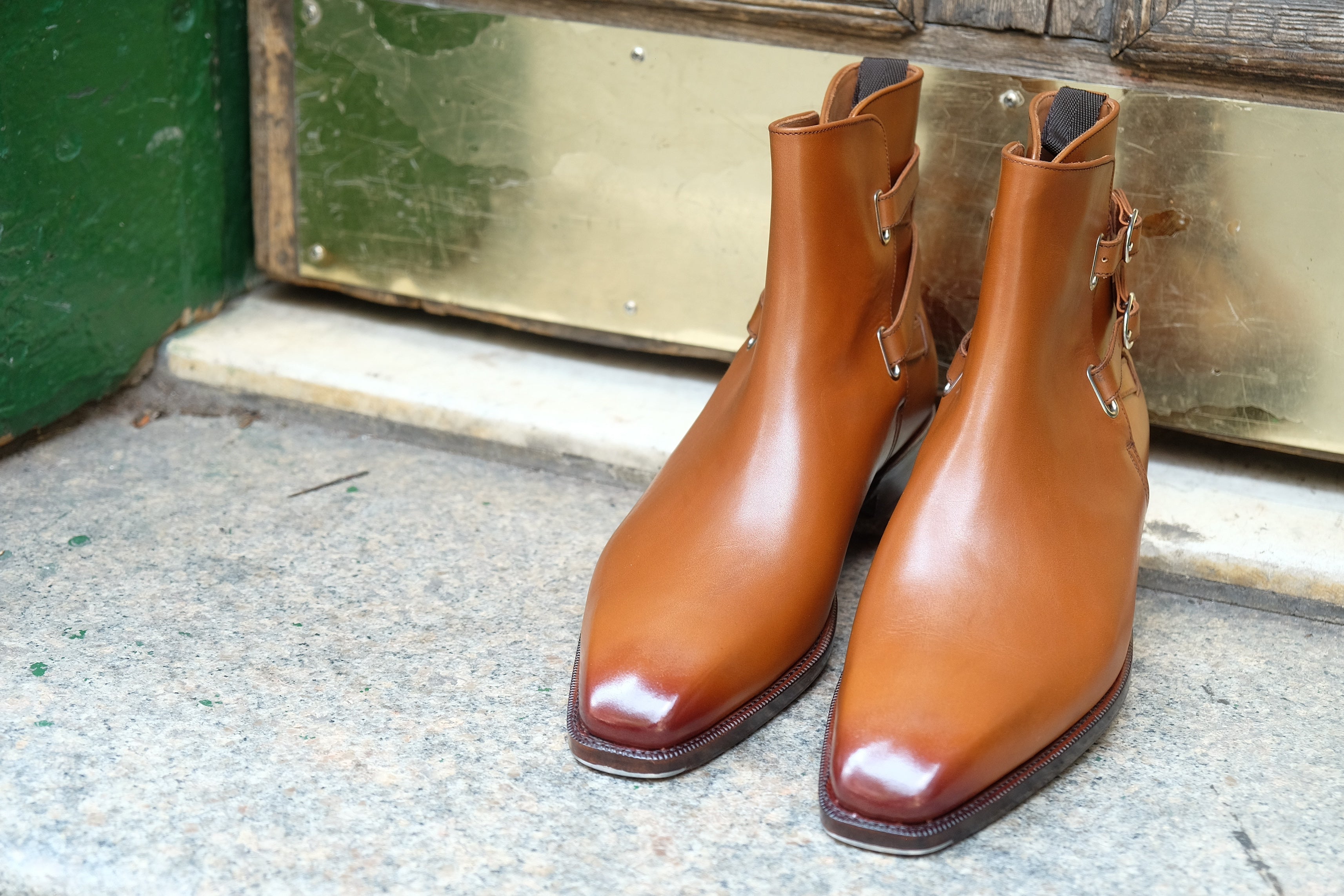 Genesee - MTO - Burnished Tan Calf - MGF Last - Single Leather Sole-Made To Order Jodhpur Boots-J.FitzPatrick Footwear